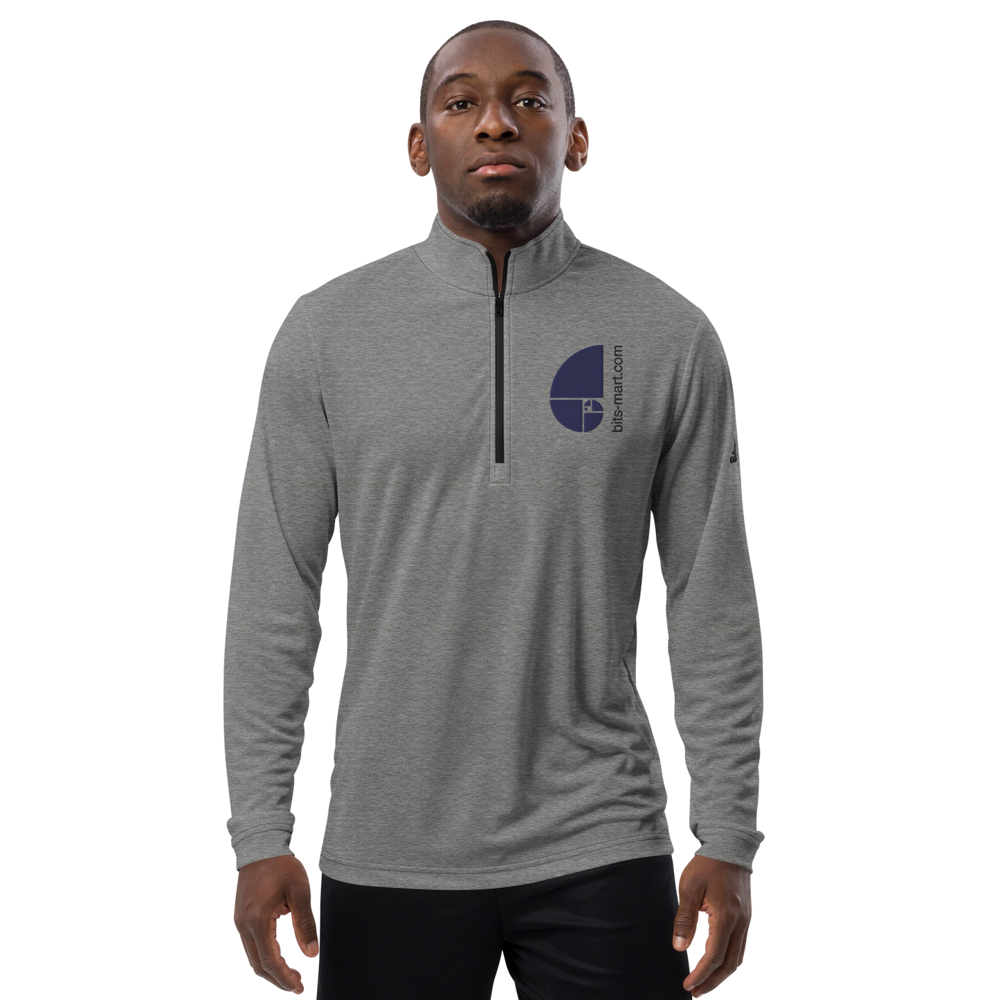 Adidas Quarter Zip Pullover Activewear — Grey