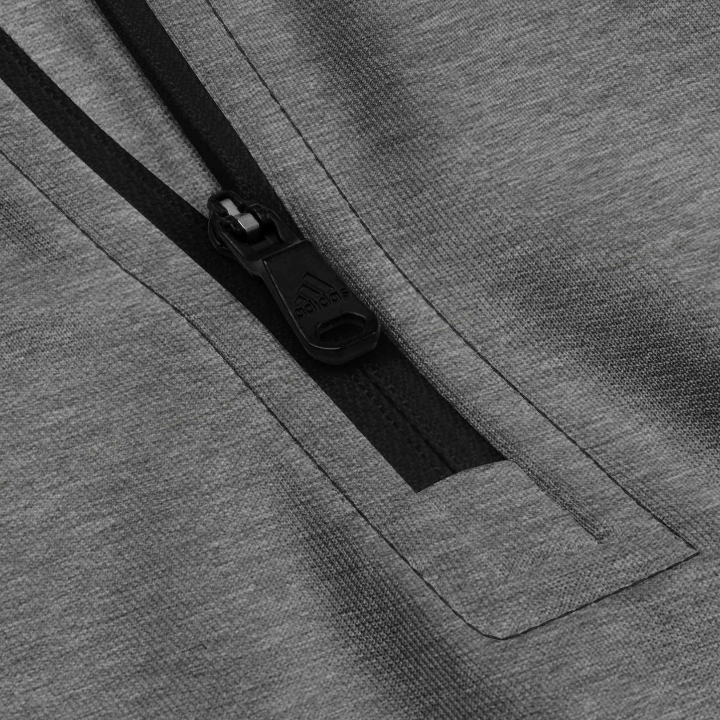 Adidas Quarter Zip Pullover Activewear — Grey White