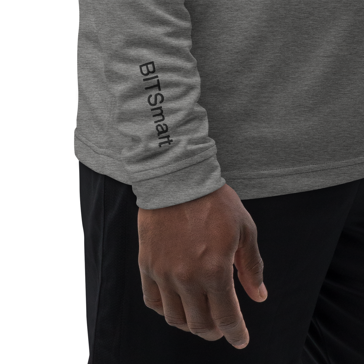 Adidas Quarter Zip Pullover Activewear — Grey