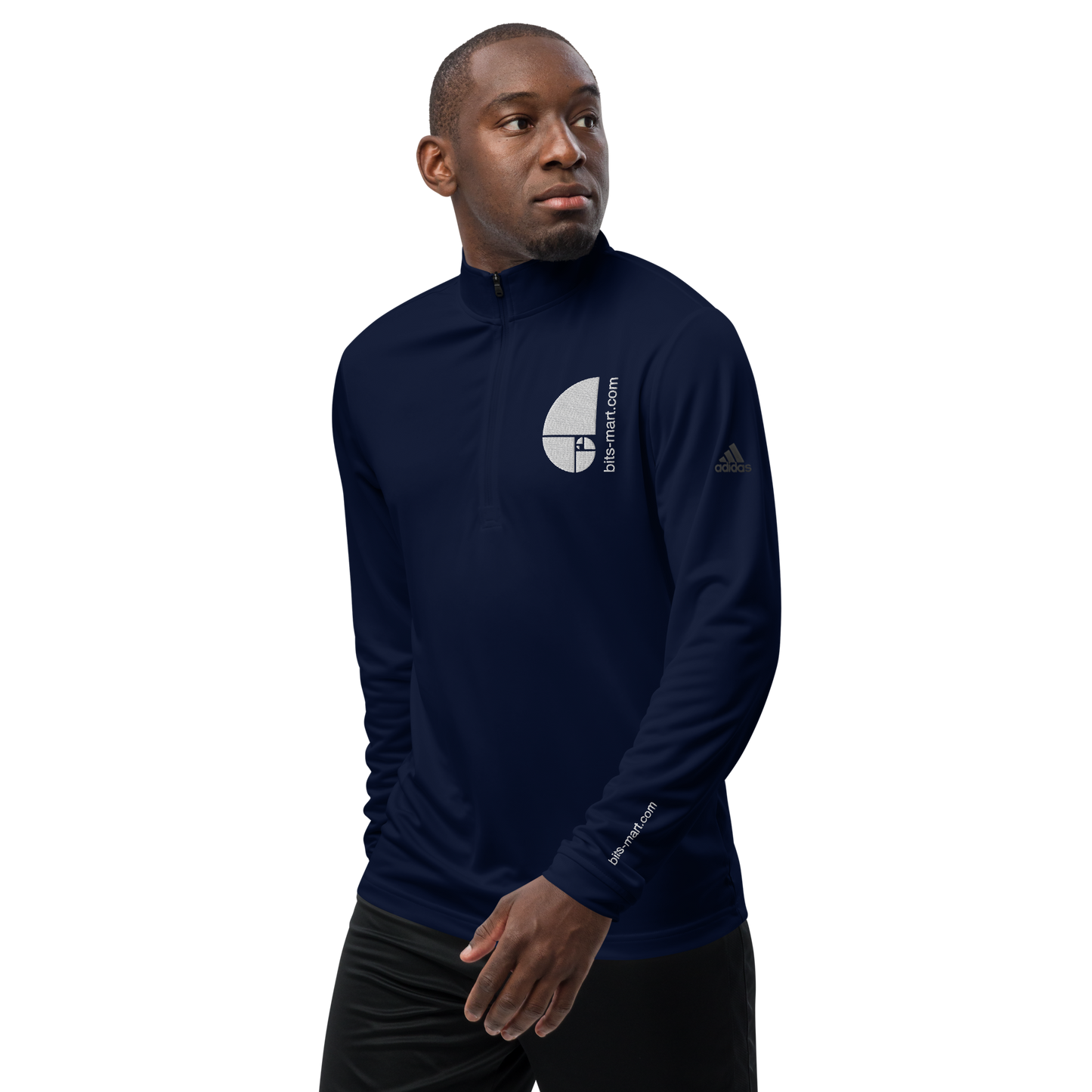 Adidas Quarter Zip Pullover Activewear — Navy