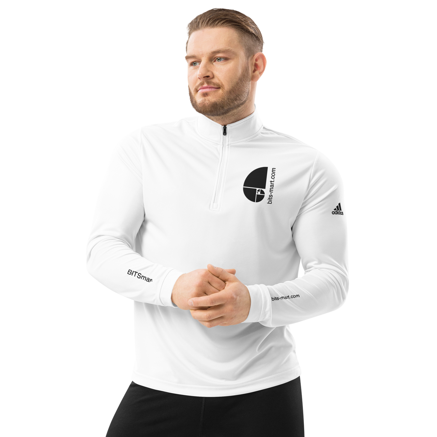 Adidas Quarter Zip Pullover Activewear — White