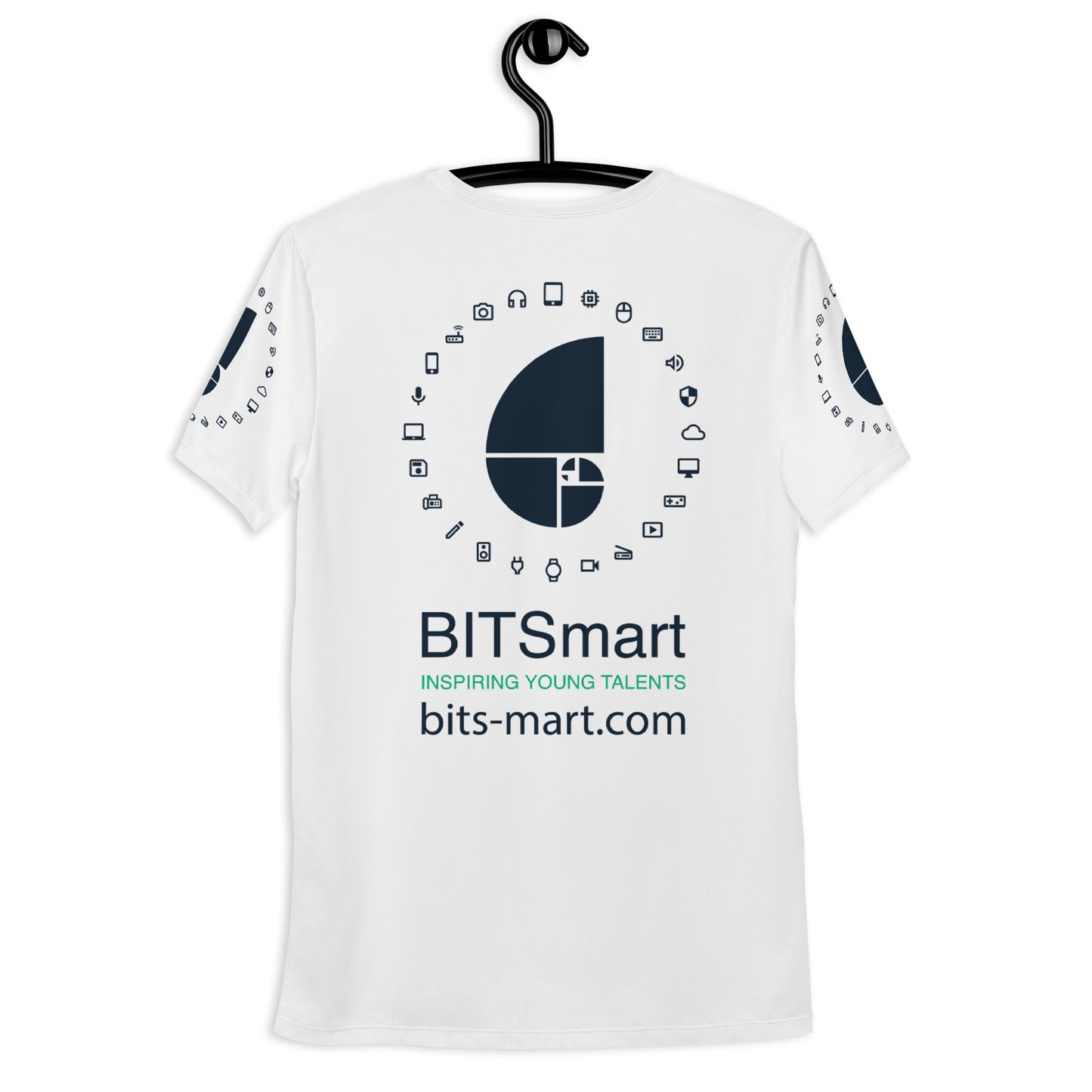 Men's Athletic Polyester T-shirt — White