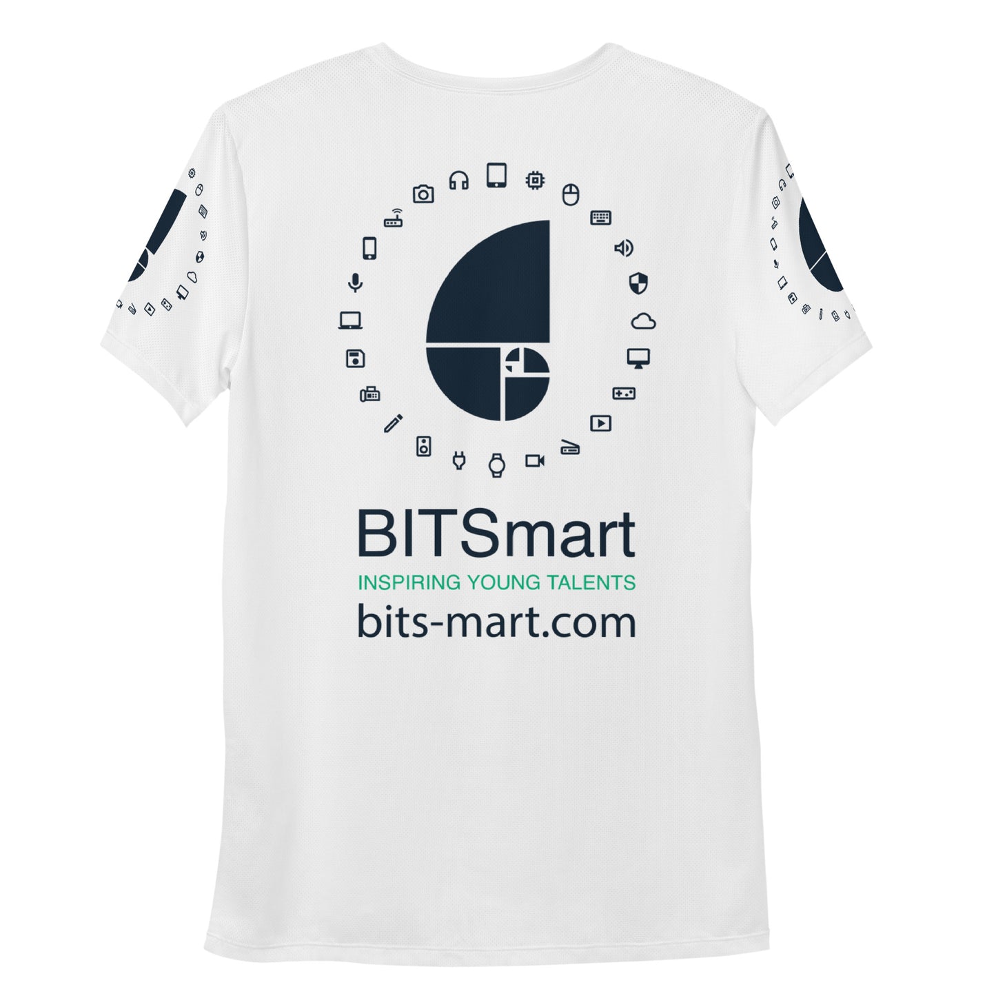 Men's Athletic Polyester T-shirt — White