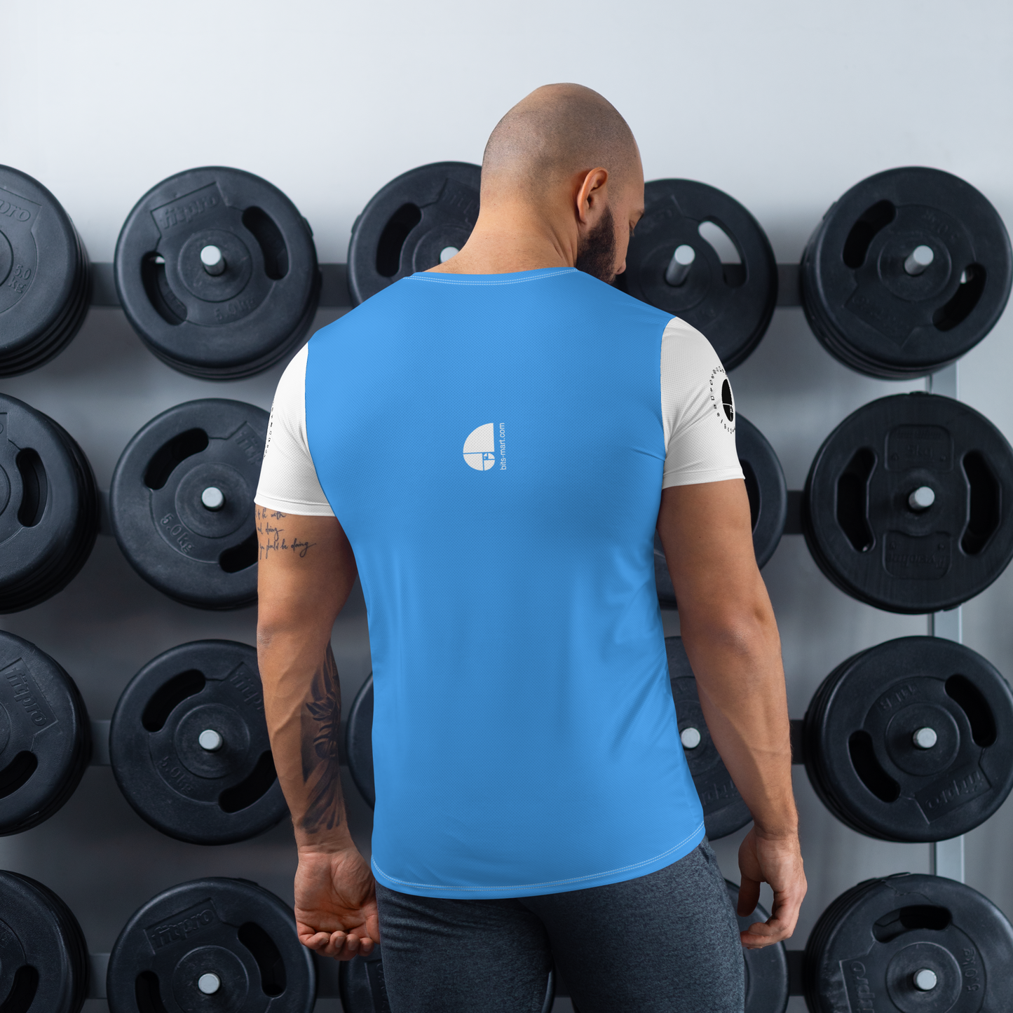 Mens Athletic Polyester T-shirt — Copper Sulphate