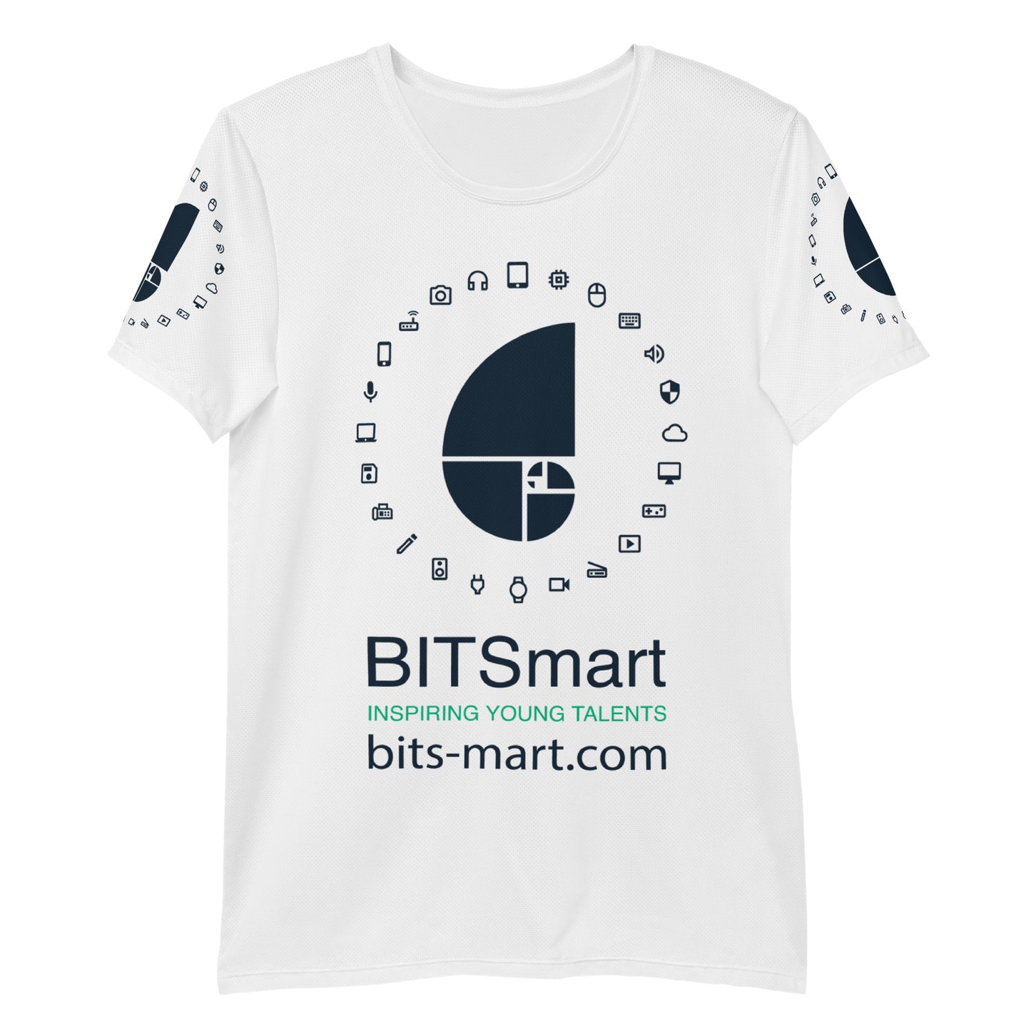 Men's Athletic Polyester T-shirt — White