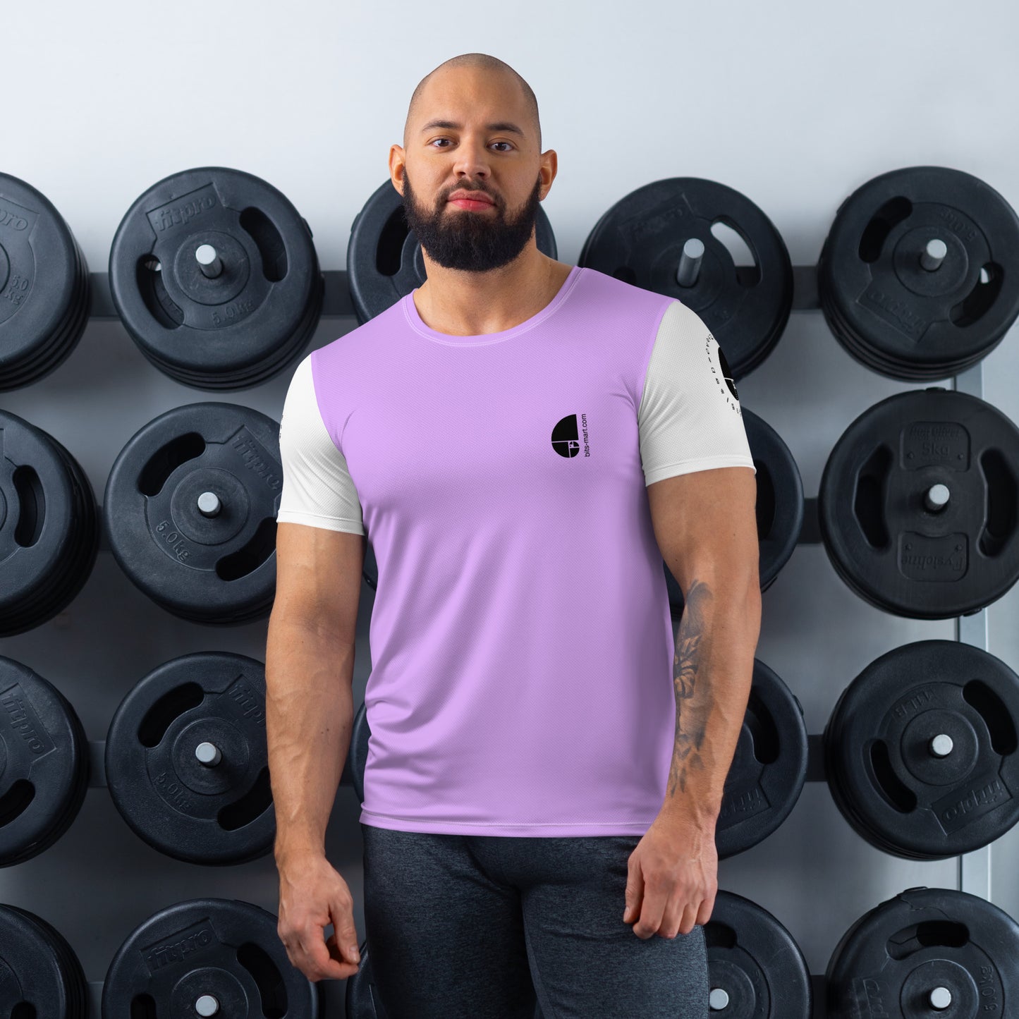 Mens Athletic Polyester T-shirt — Lavender