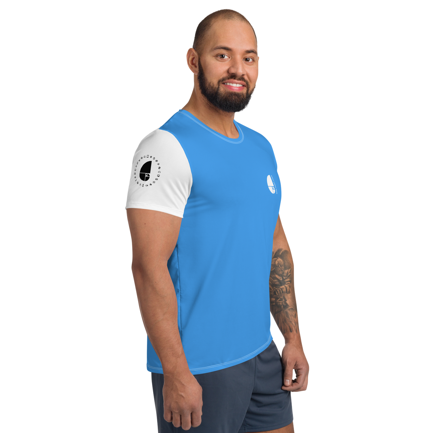 Mens Athletic Polyester T-shirt — Copper Sulphate