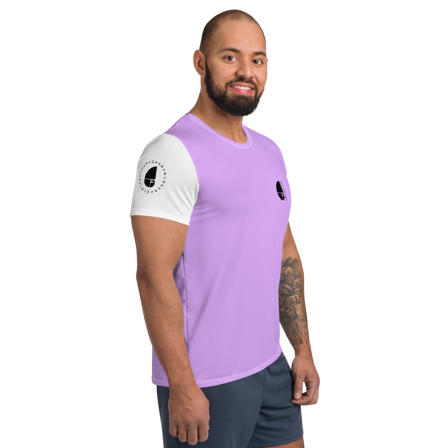 Mens Athletic Polyester T-shirt — Lavender
