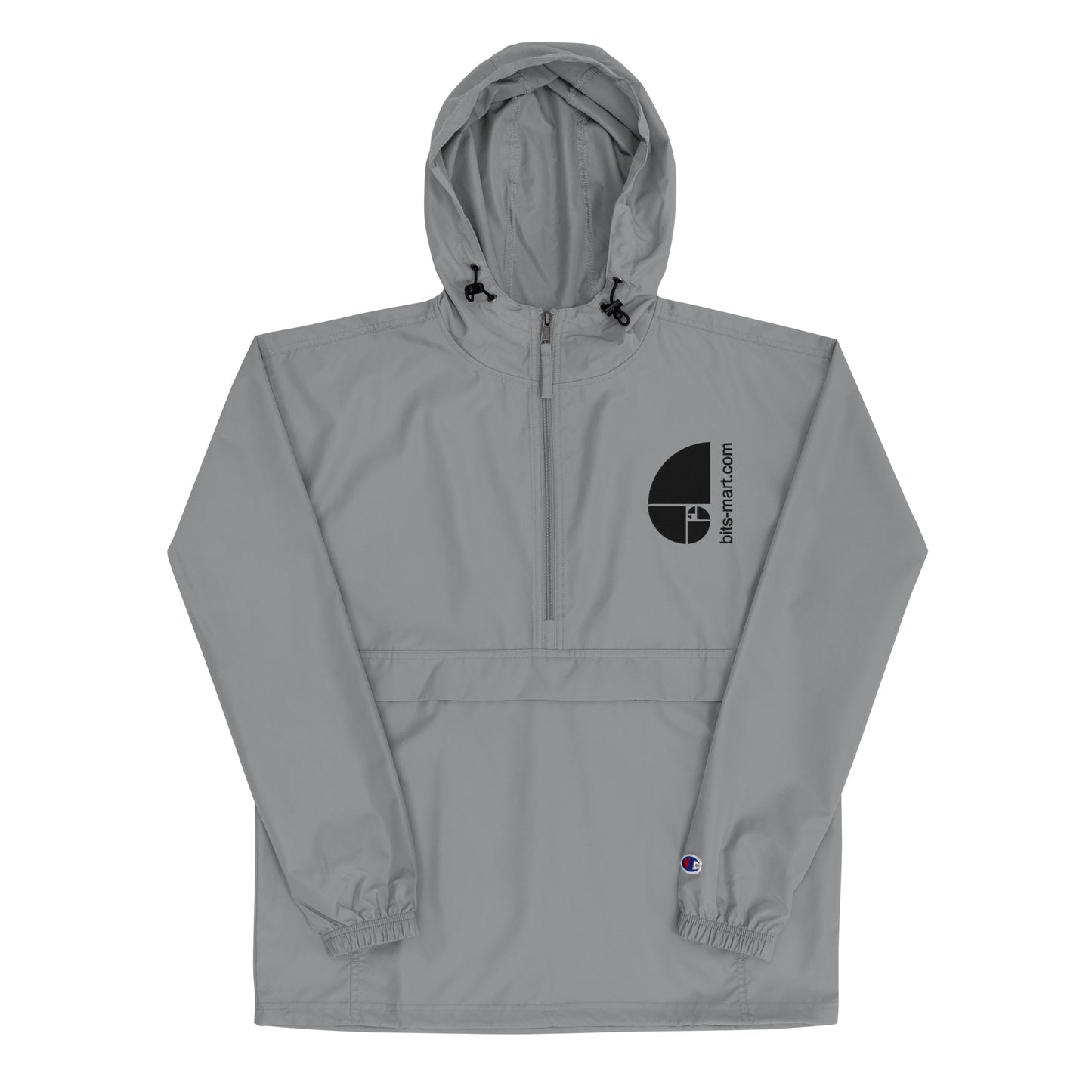 Embroidered Champion Packable Jacket — Graphite