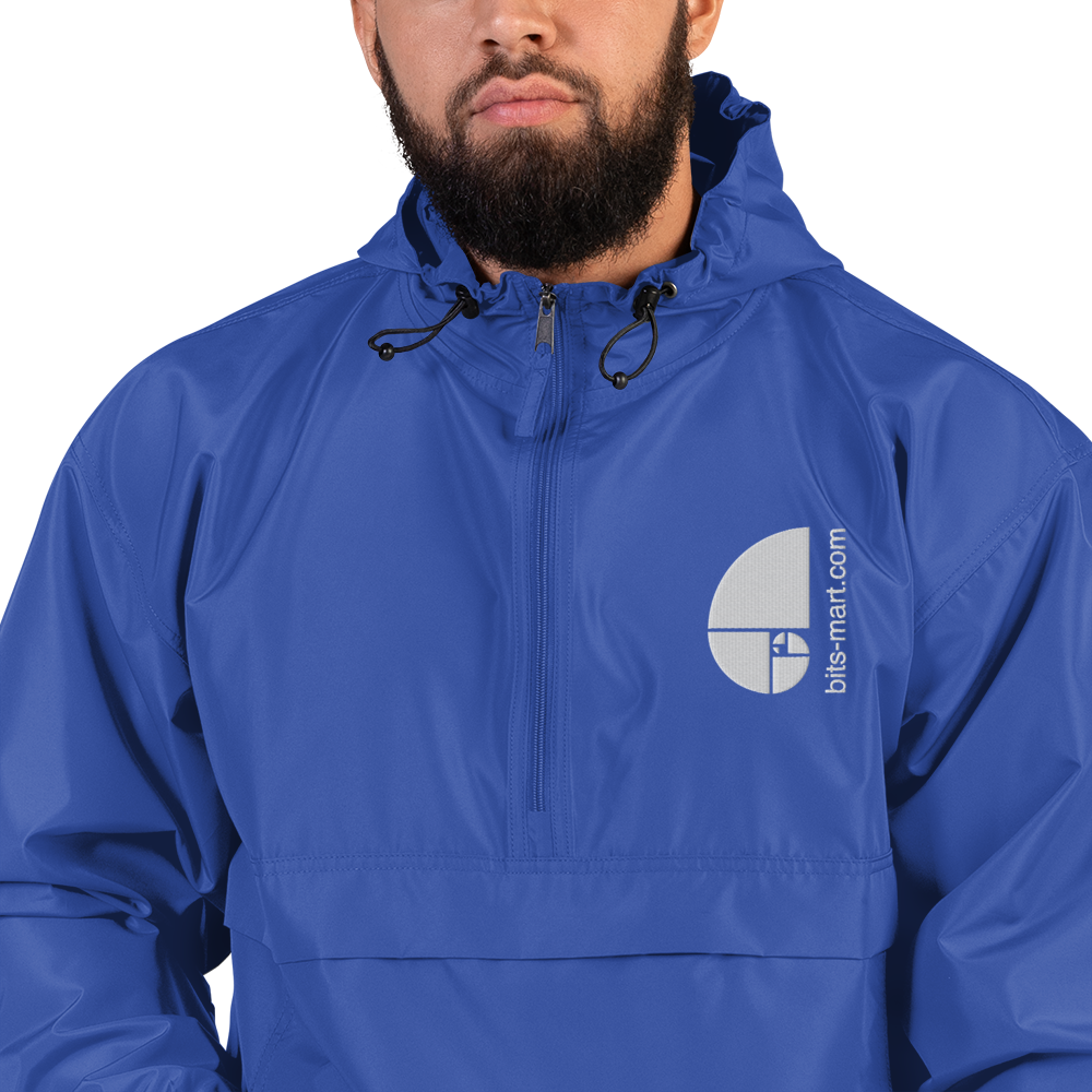 Embroidered Champion Packable Jacket — Royal Blue