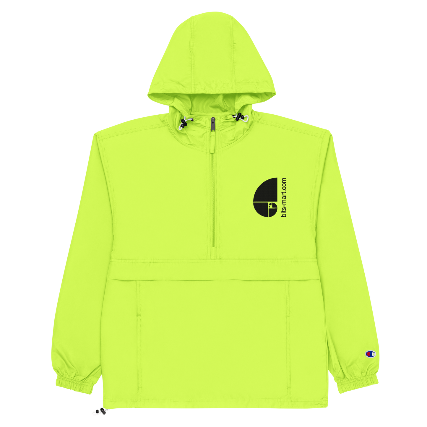 Embroidered Champion Packable Jacket — Light Green