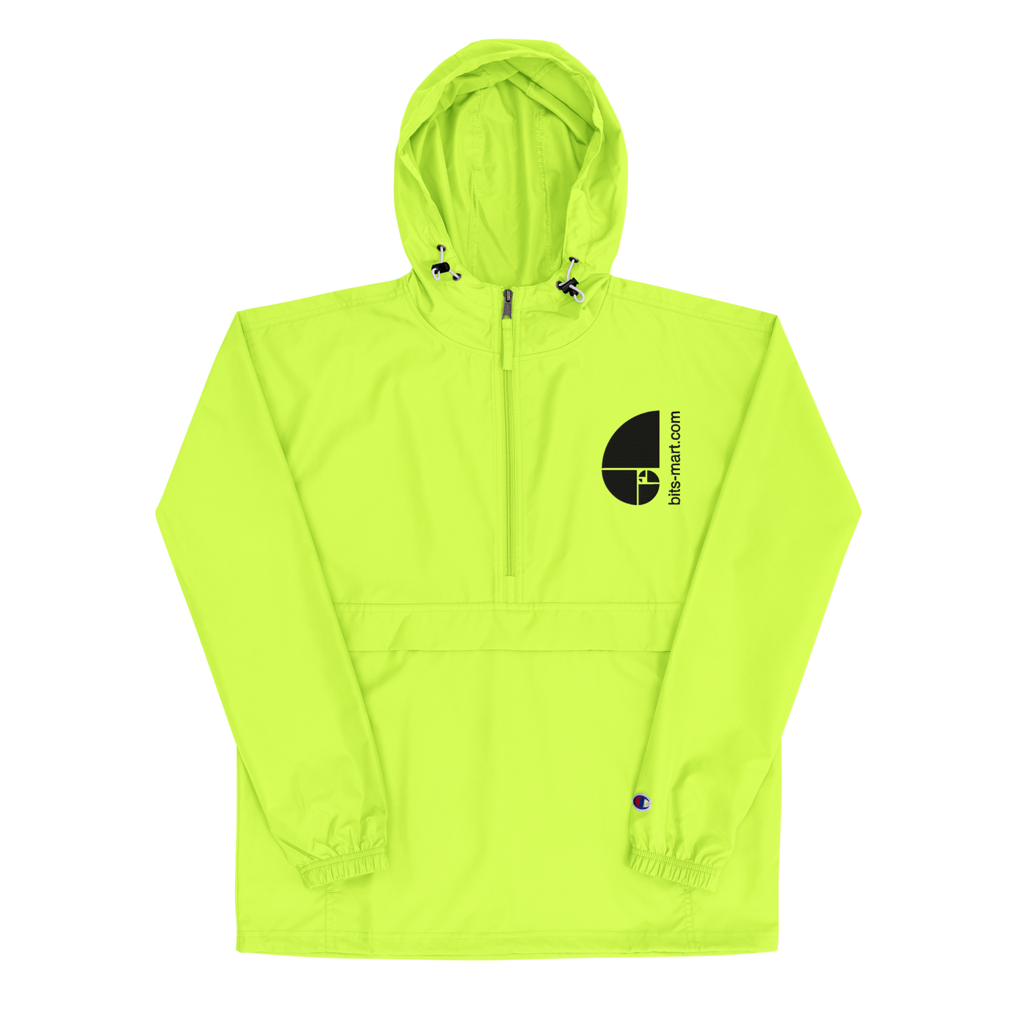 Embroidered Champion Packable Jacket — Light Green
