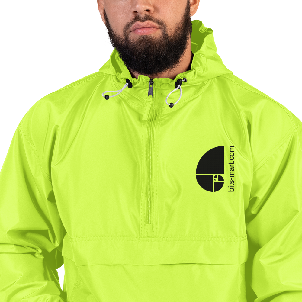 Embroidered Champion Packable Jacket — Light Green