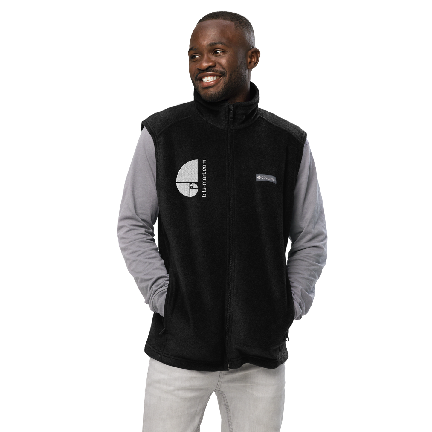 Mens Columbia fleece vest — Black