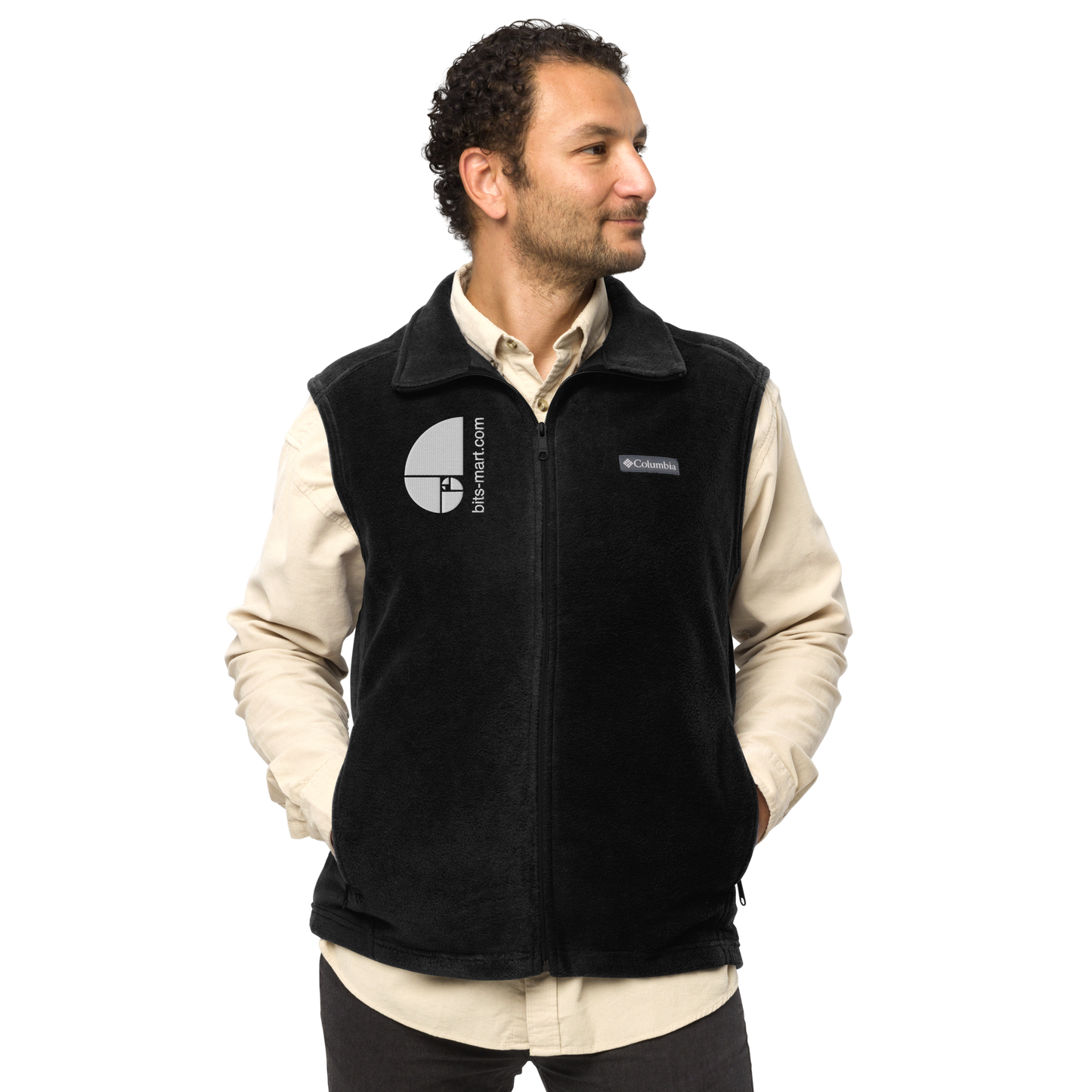 Mens Columbia fleece vest — Black