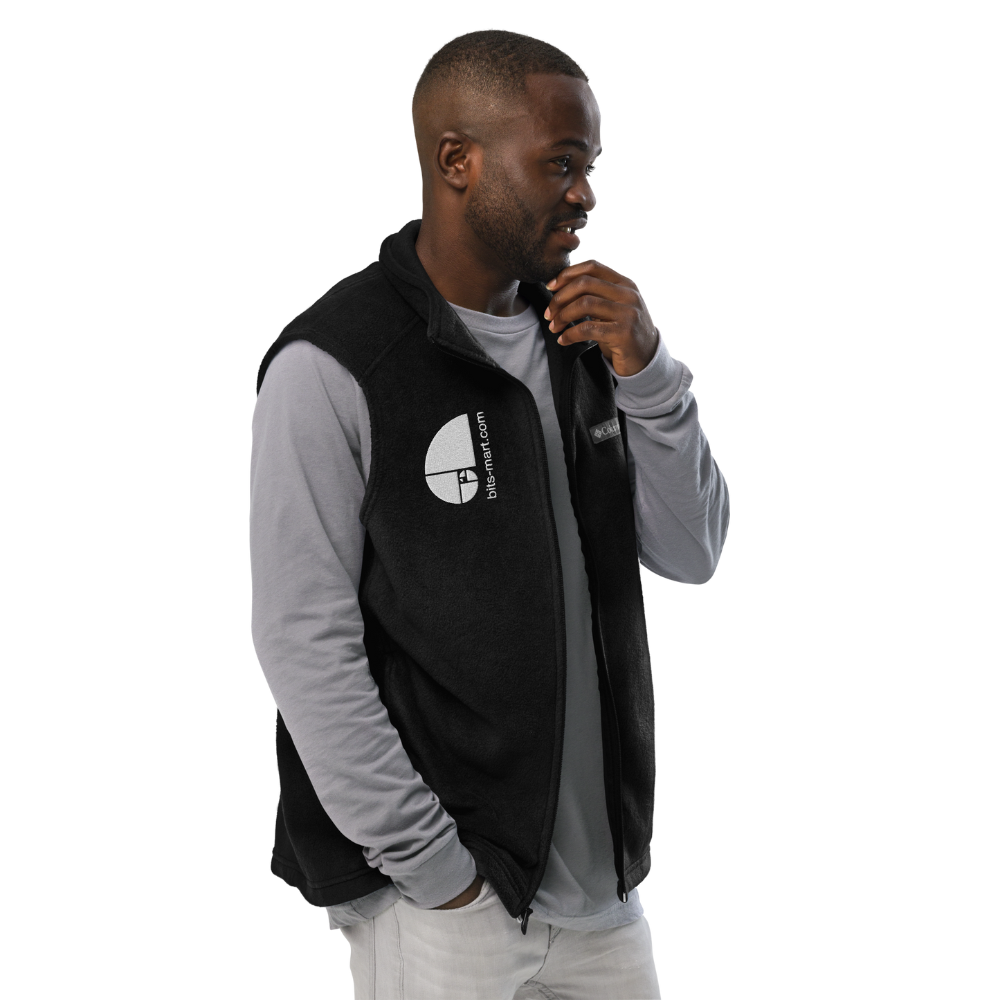 Mens Columbia fleece vest — Black