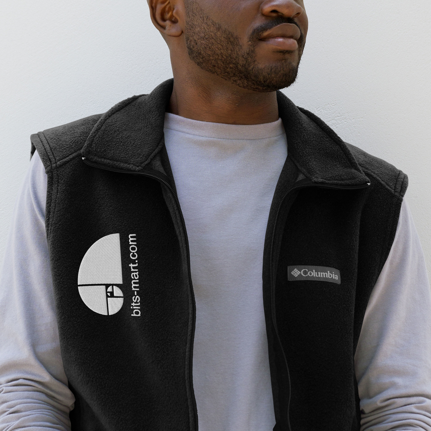 Mens Columbia fleece vest — Black
