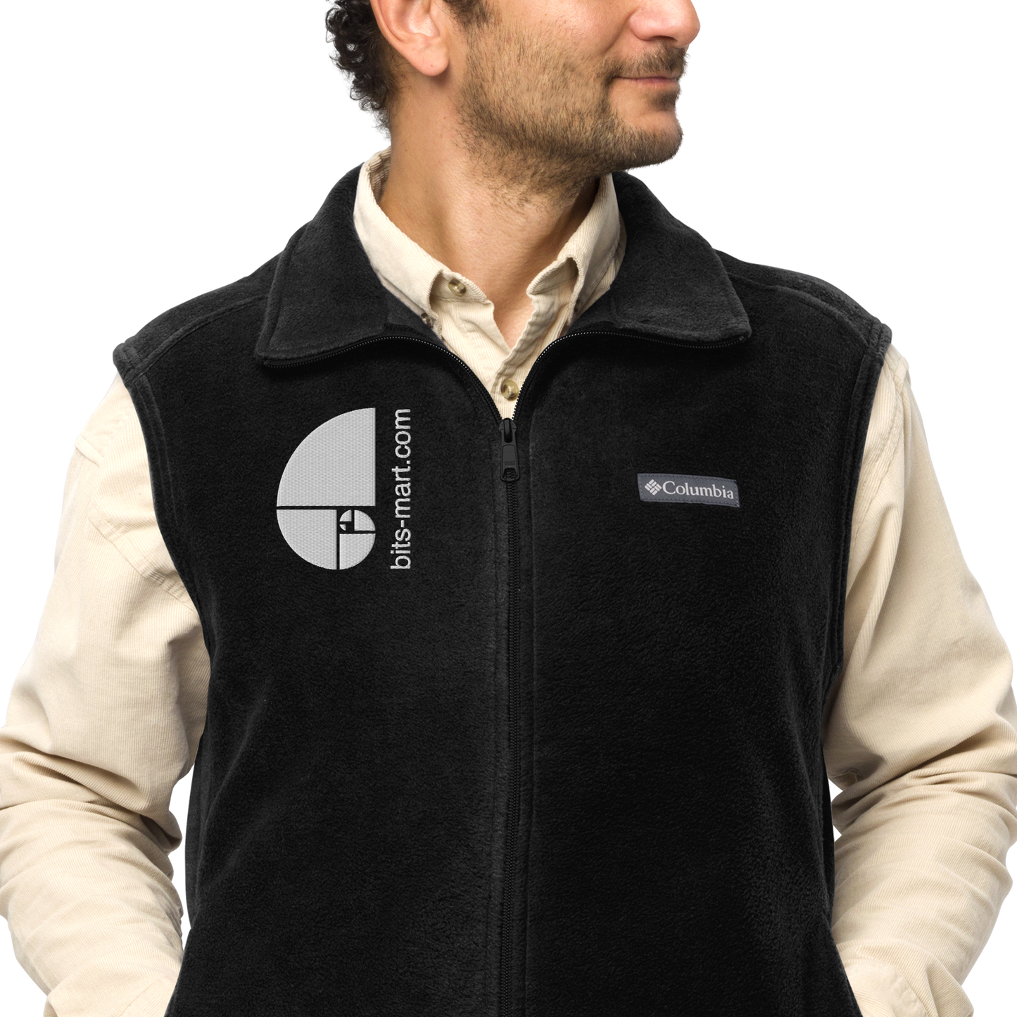Mens Columbia fleece vest — Black