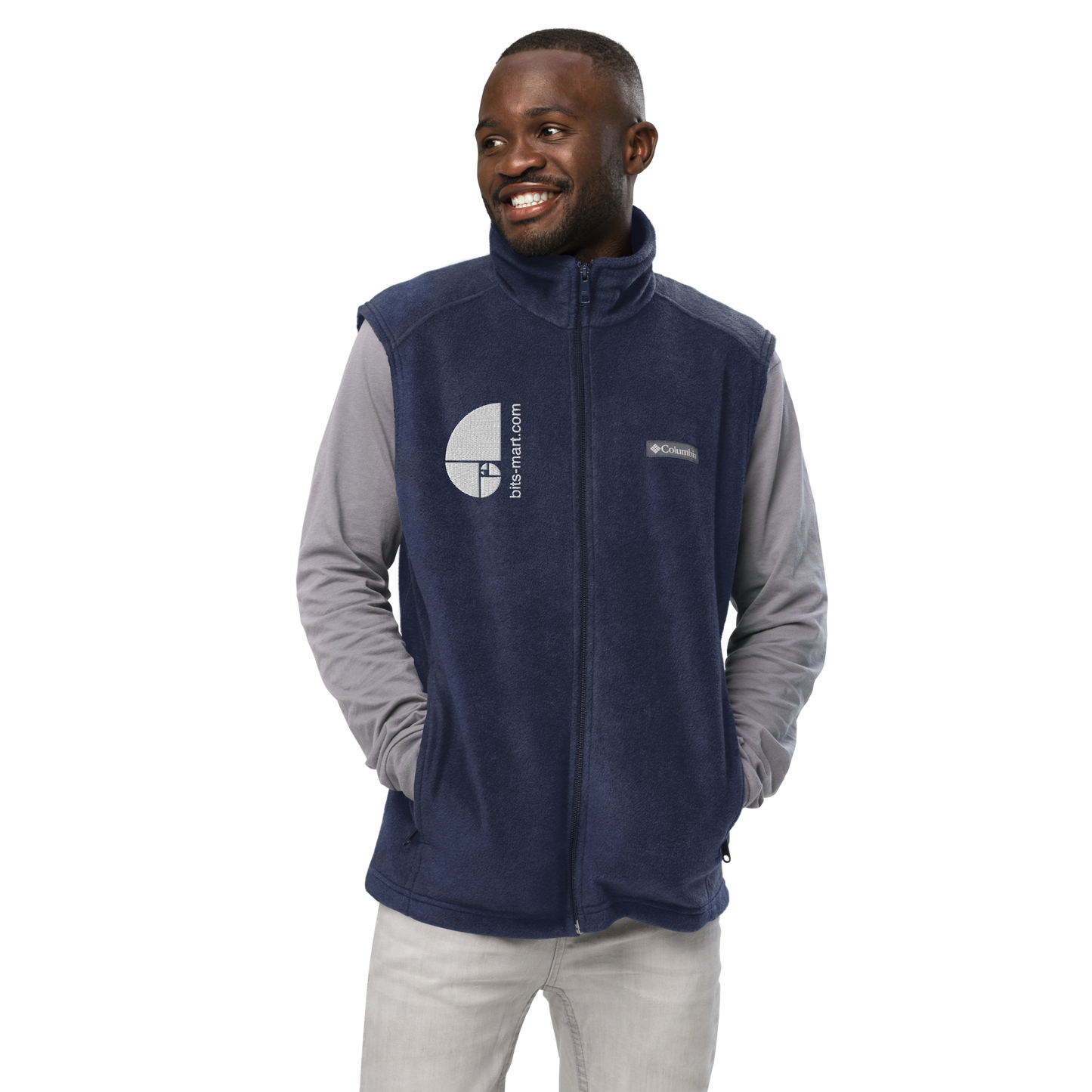 Mens Columbia fleece vest — Navy