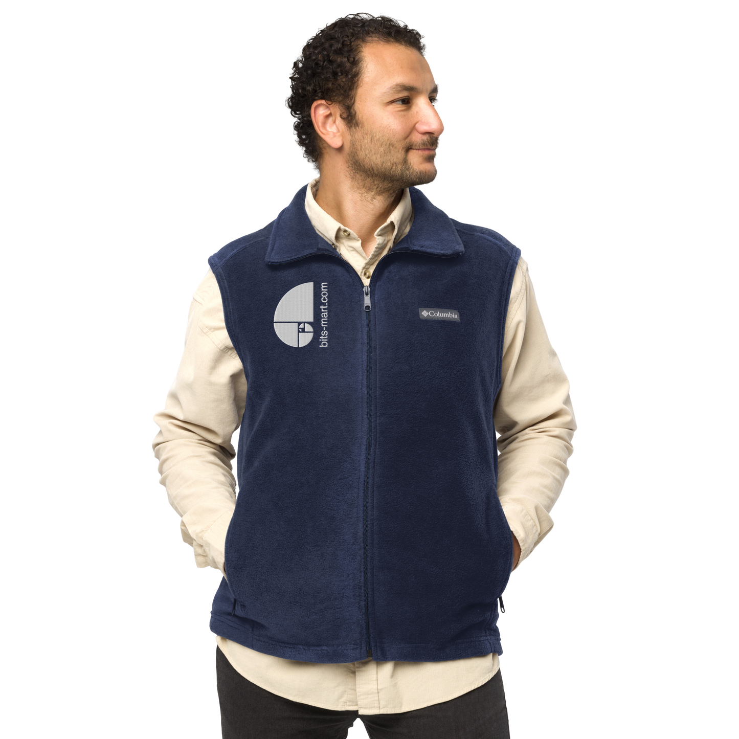Mens Columbia fleece vest — Navy