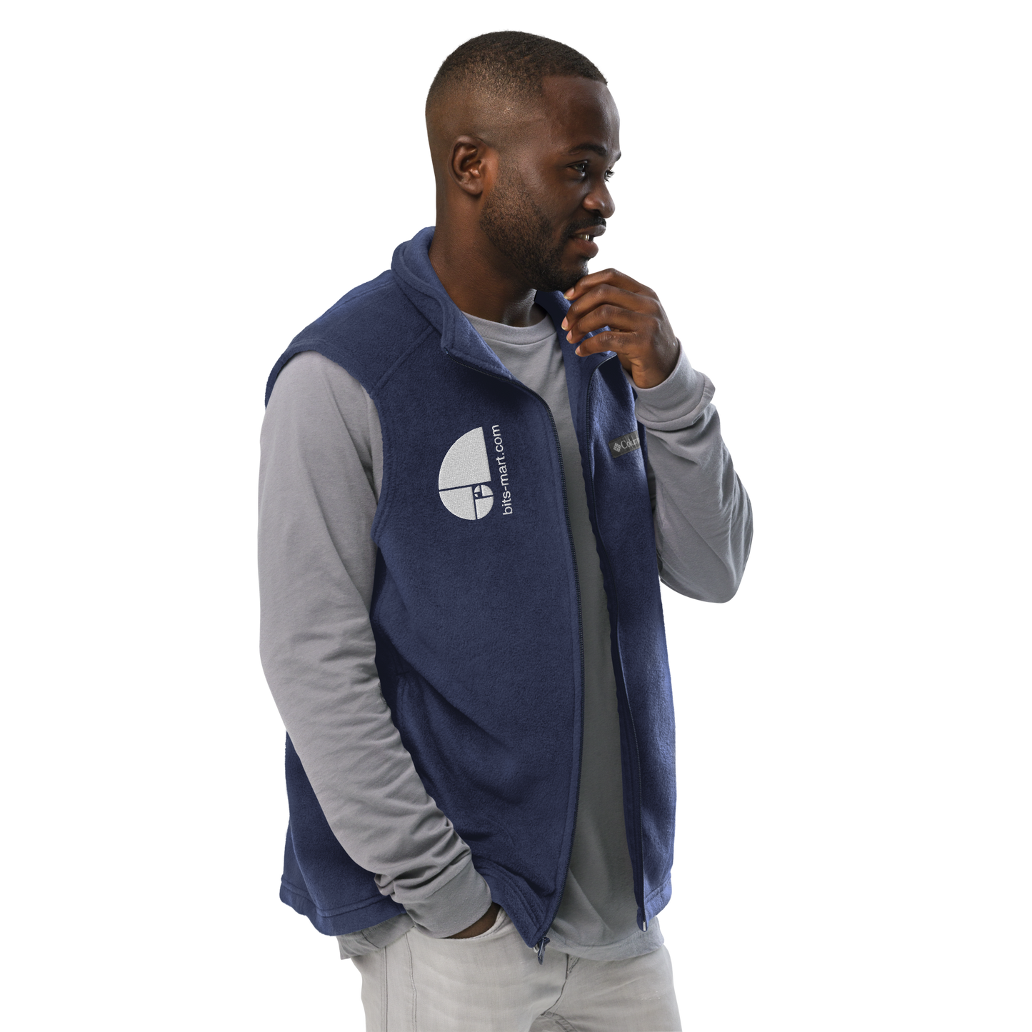 Mens Columbia fleece vest — Navy