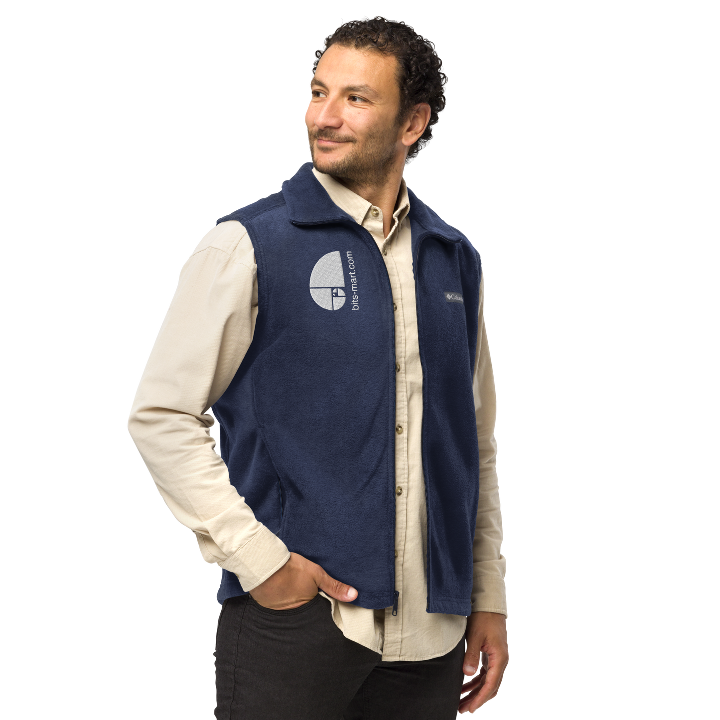 Mens Columbia fleece vest — Navy