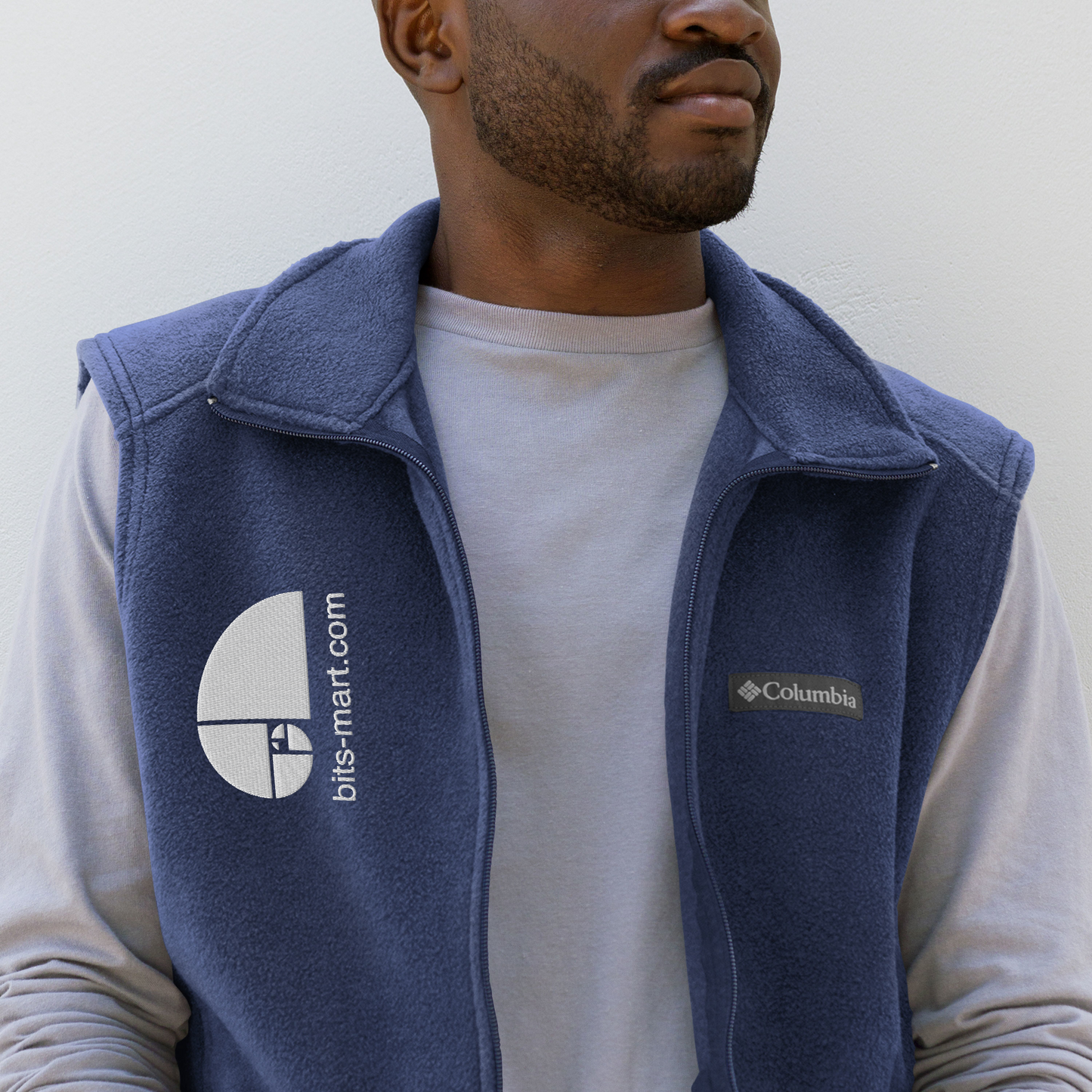 Mens Columbia fleece vest — Navy
