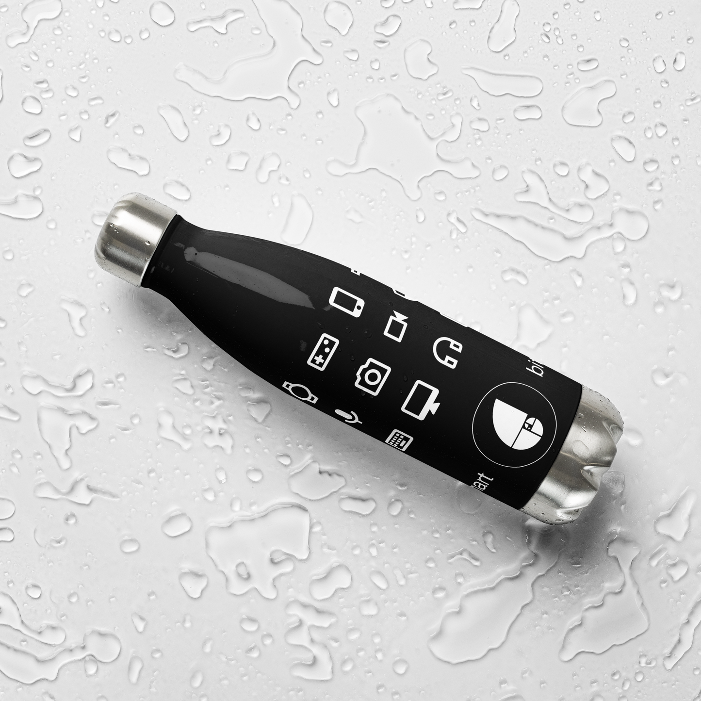 Stainless Steel Water Bottle — Black