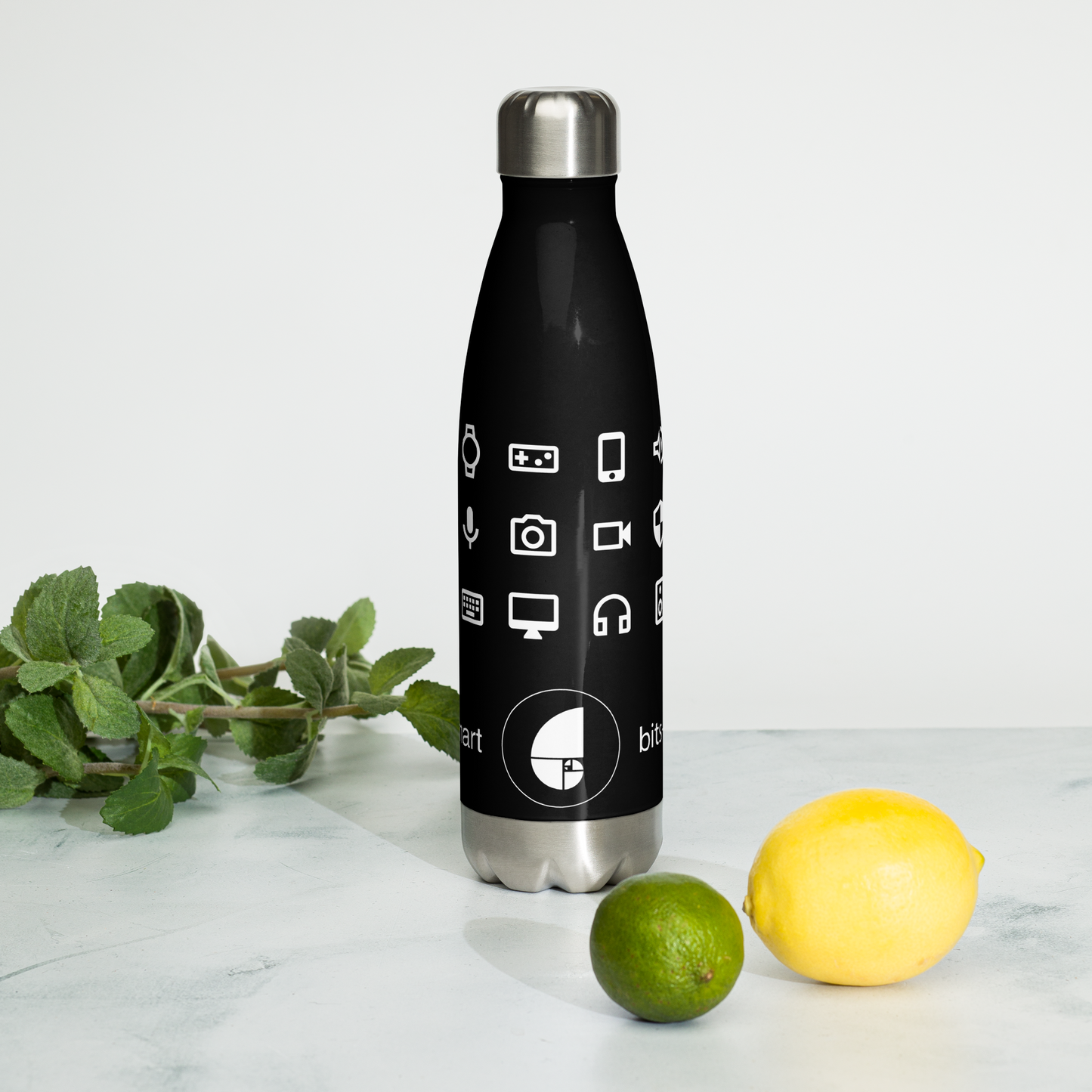 Stainless Steel Water Bottle — Black