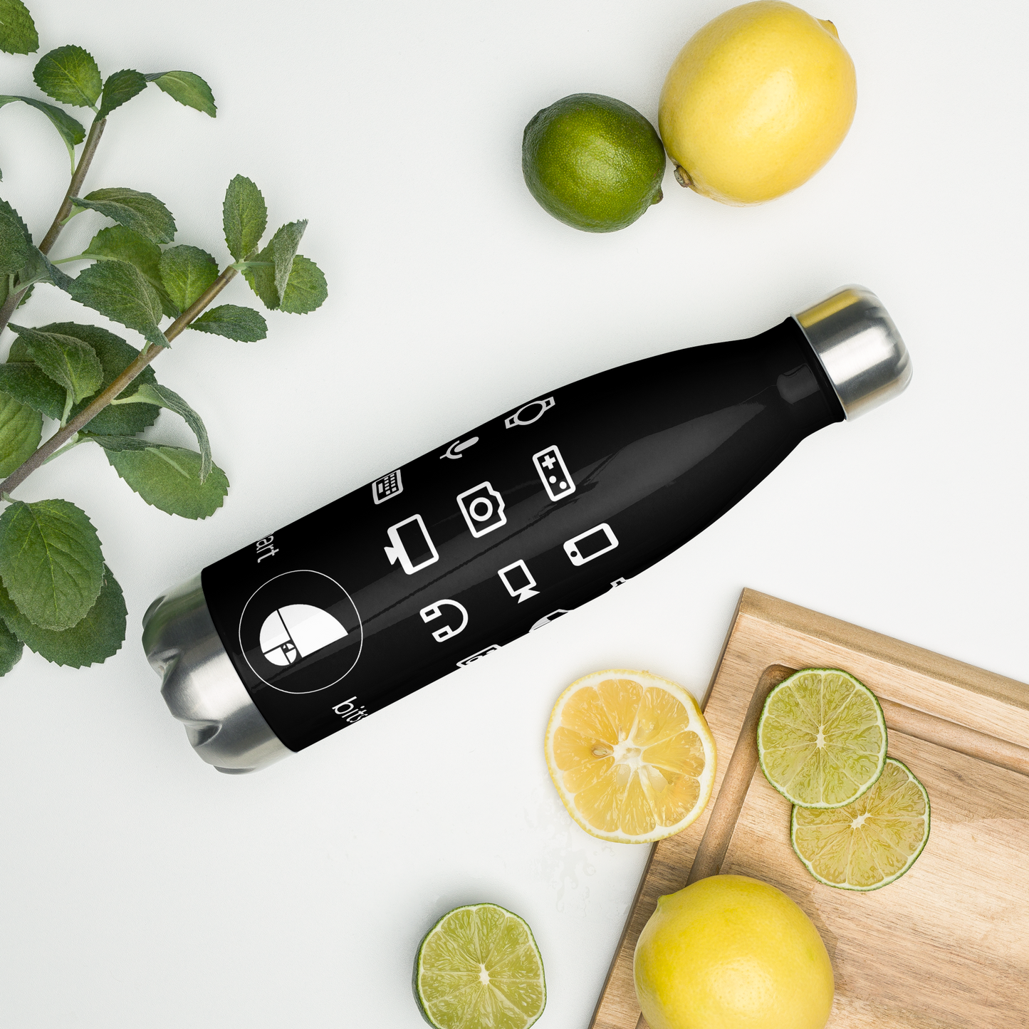 Stainless Steel Water Bottle — Black