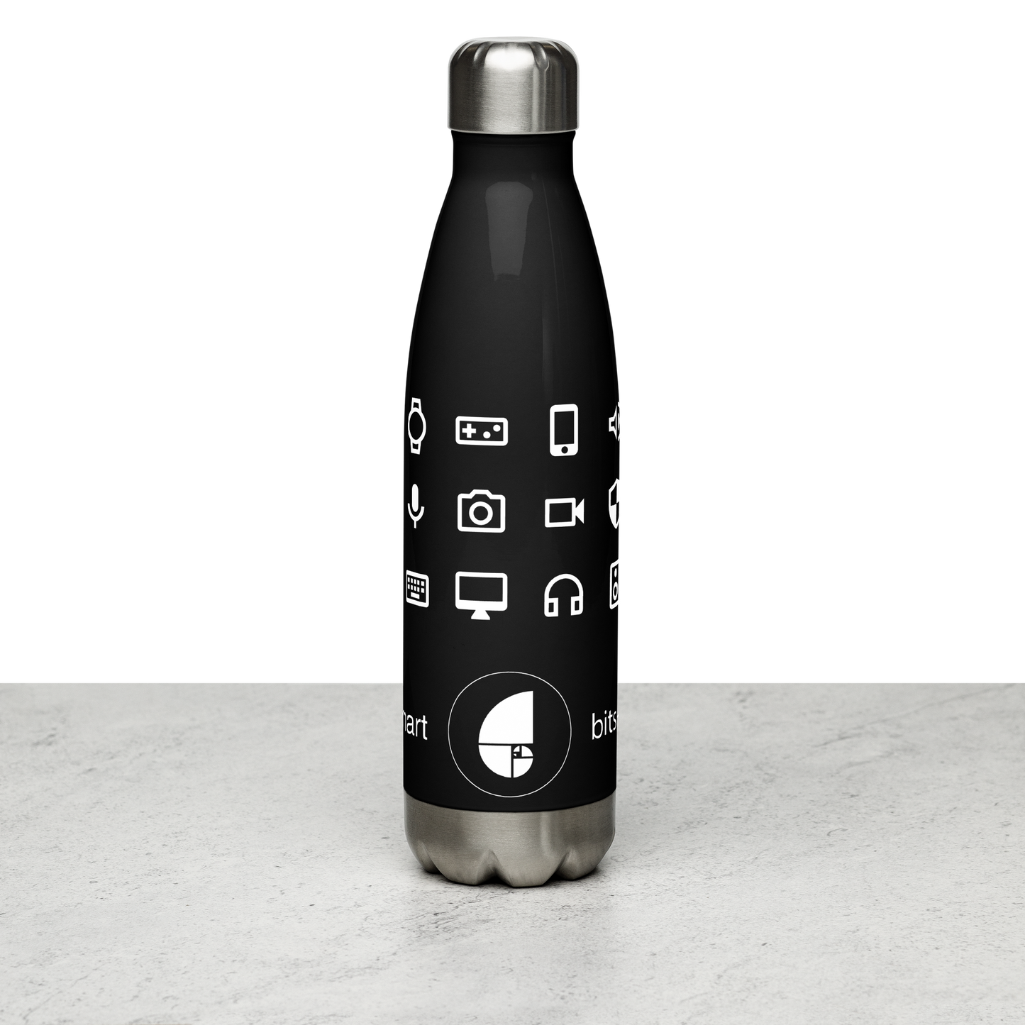Stainless Steel Water Bottle — Black