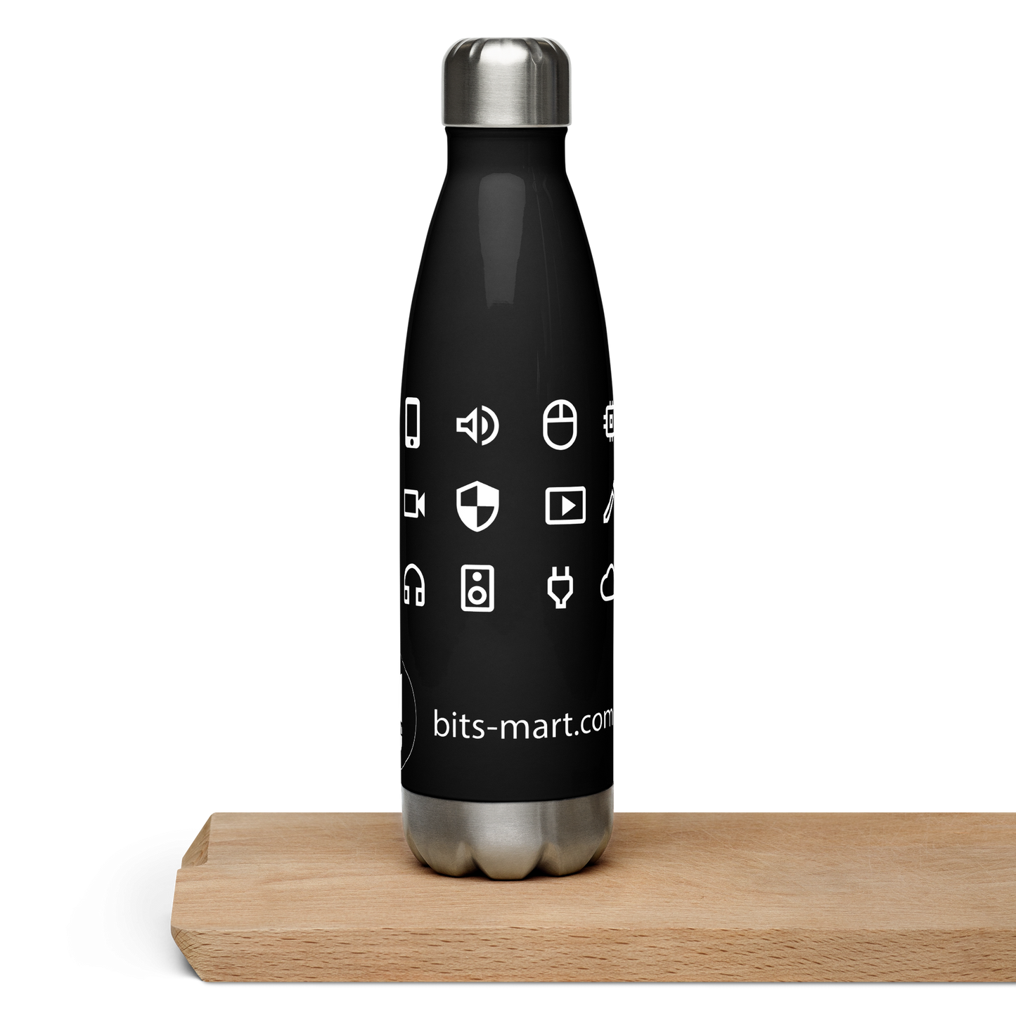 Stainless Steel Water Bottle — Black