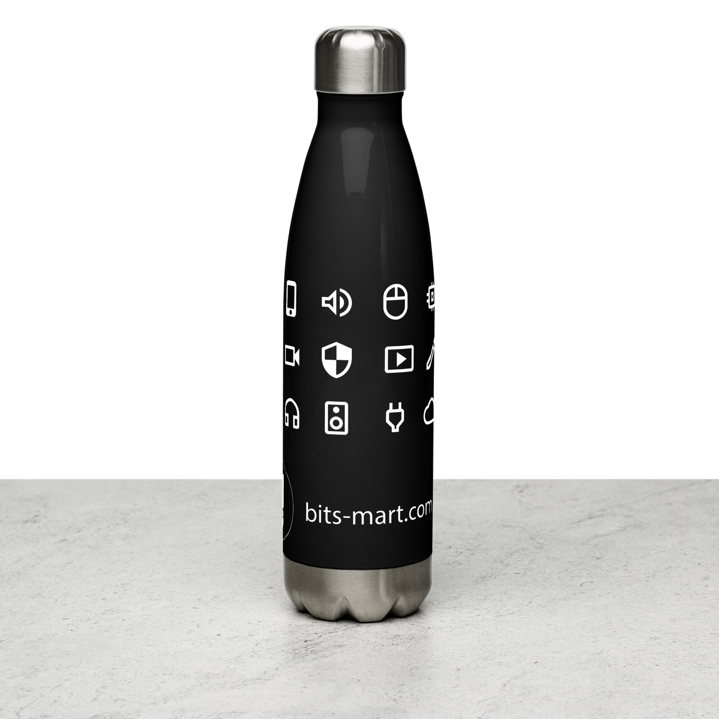 Stainless Steel Water Bottle — Black