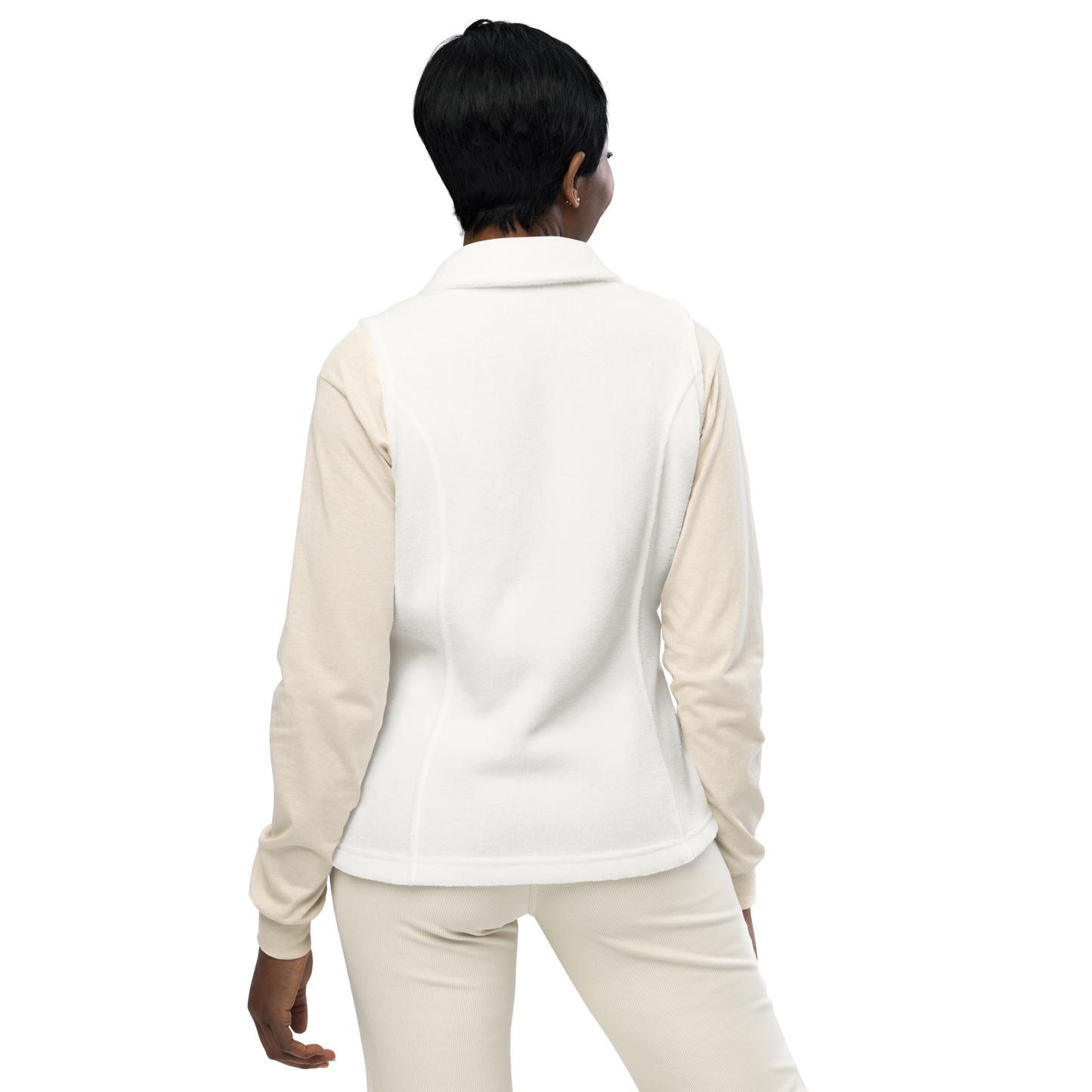 Women’s Columbia fleece vest — White