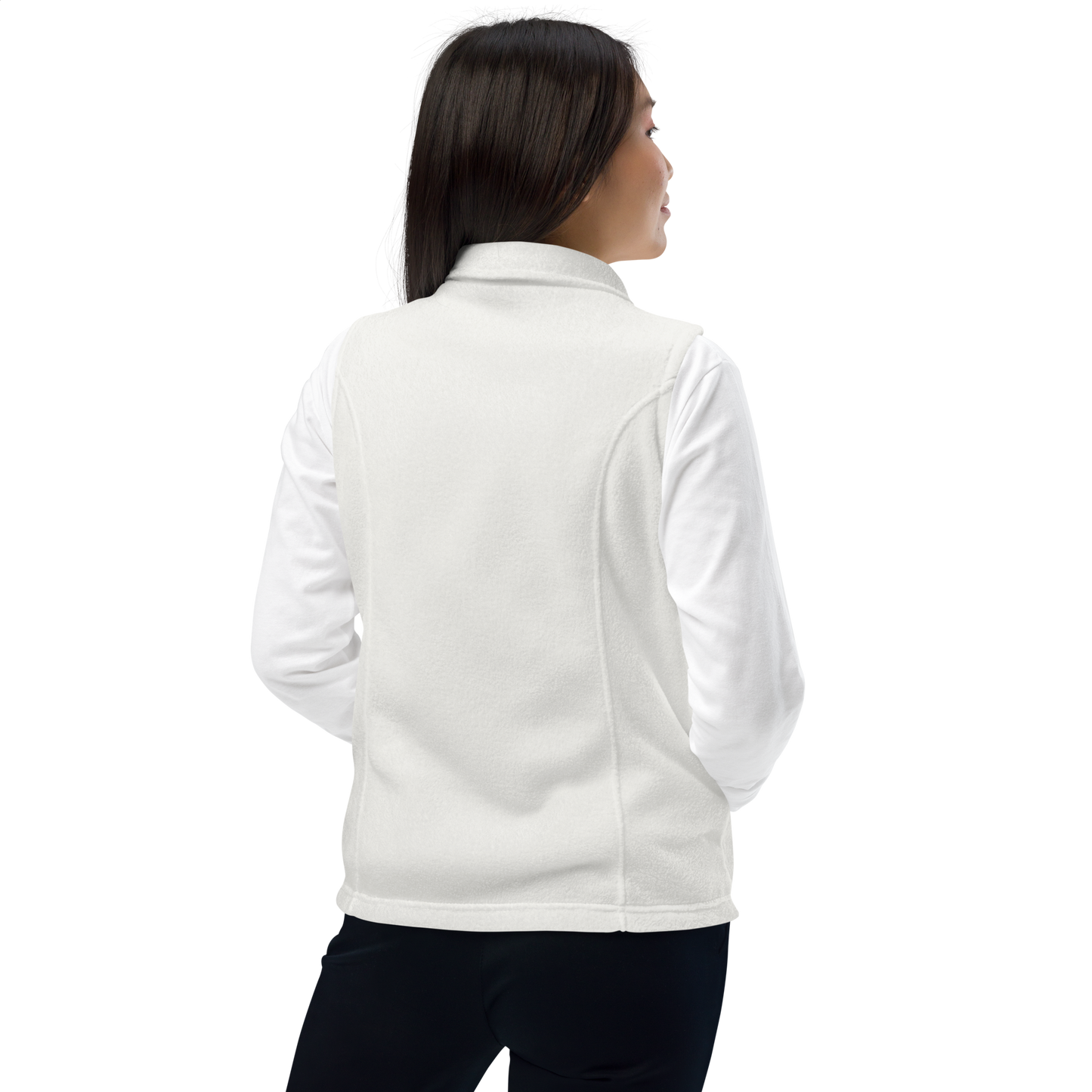 Women’s Columbia fleece vest — White