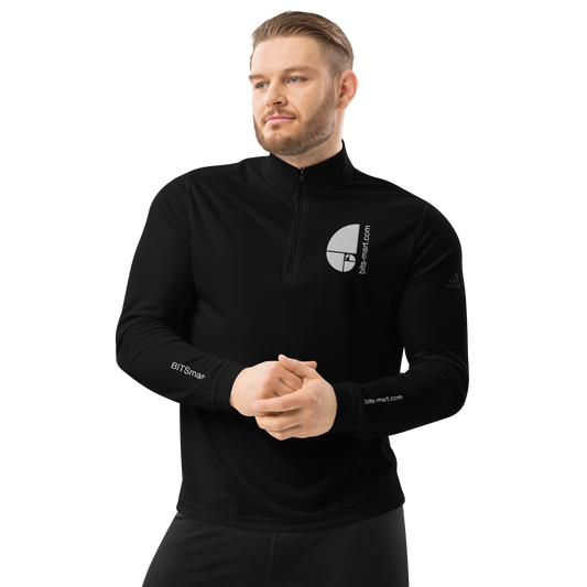 Adidas Quarter Zip Pullover Activewear — Black