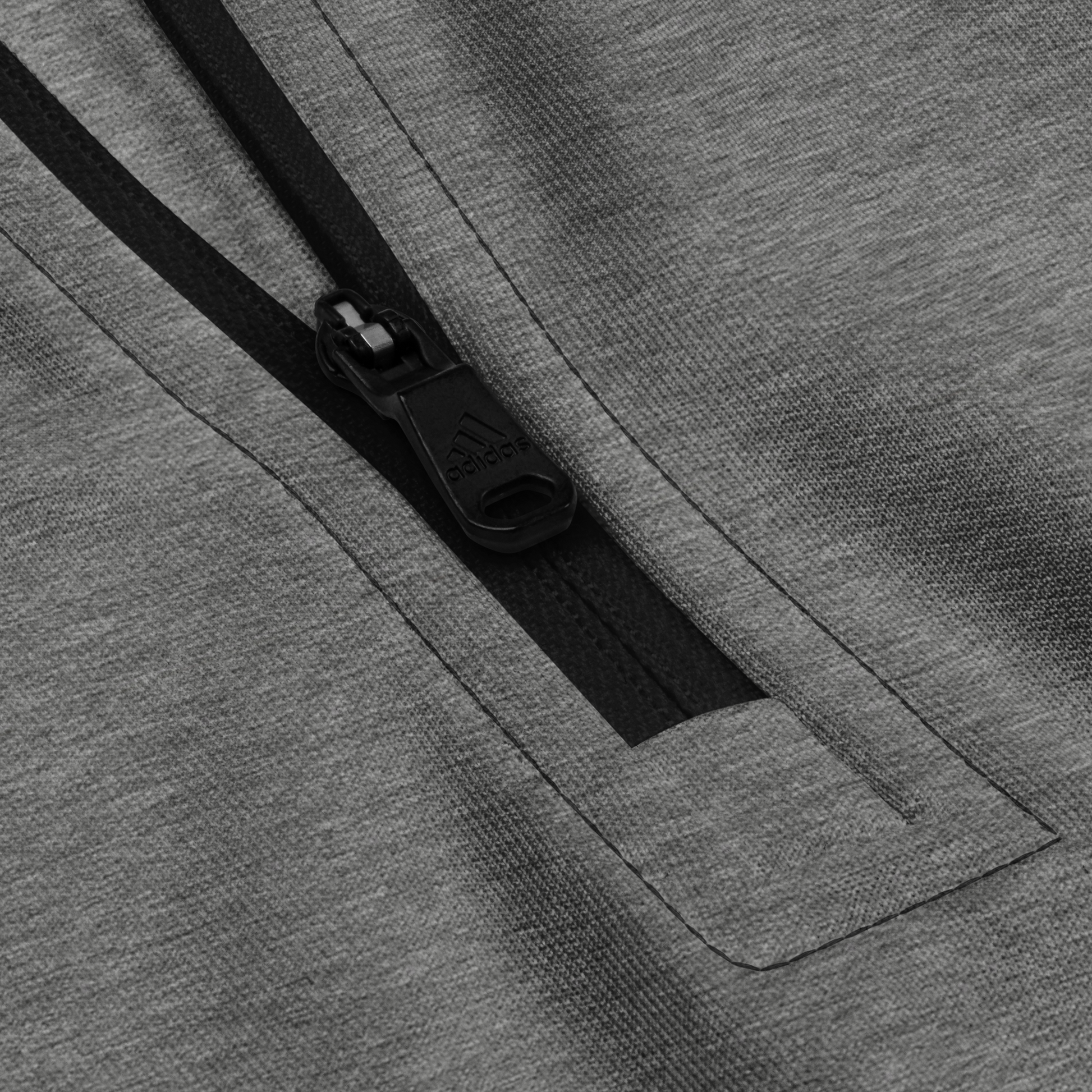 Adidas Quarter Zip Pullover Activewear — Grey White