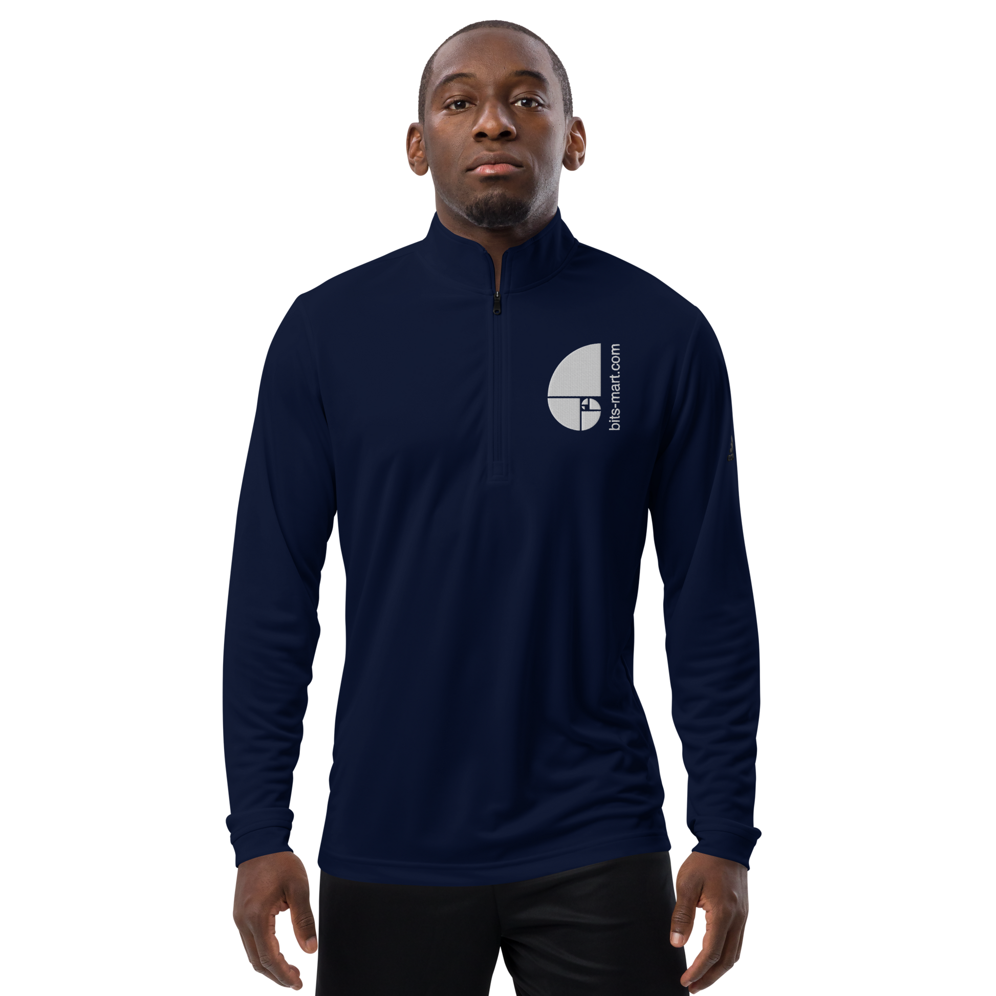 Adidas Quarter Zip Pullover Activewear — Navy