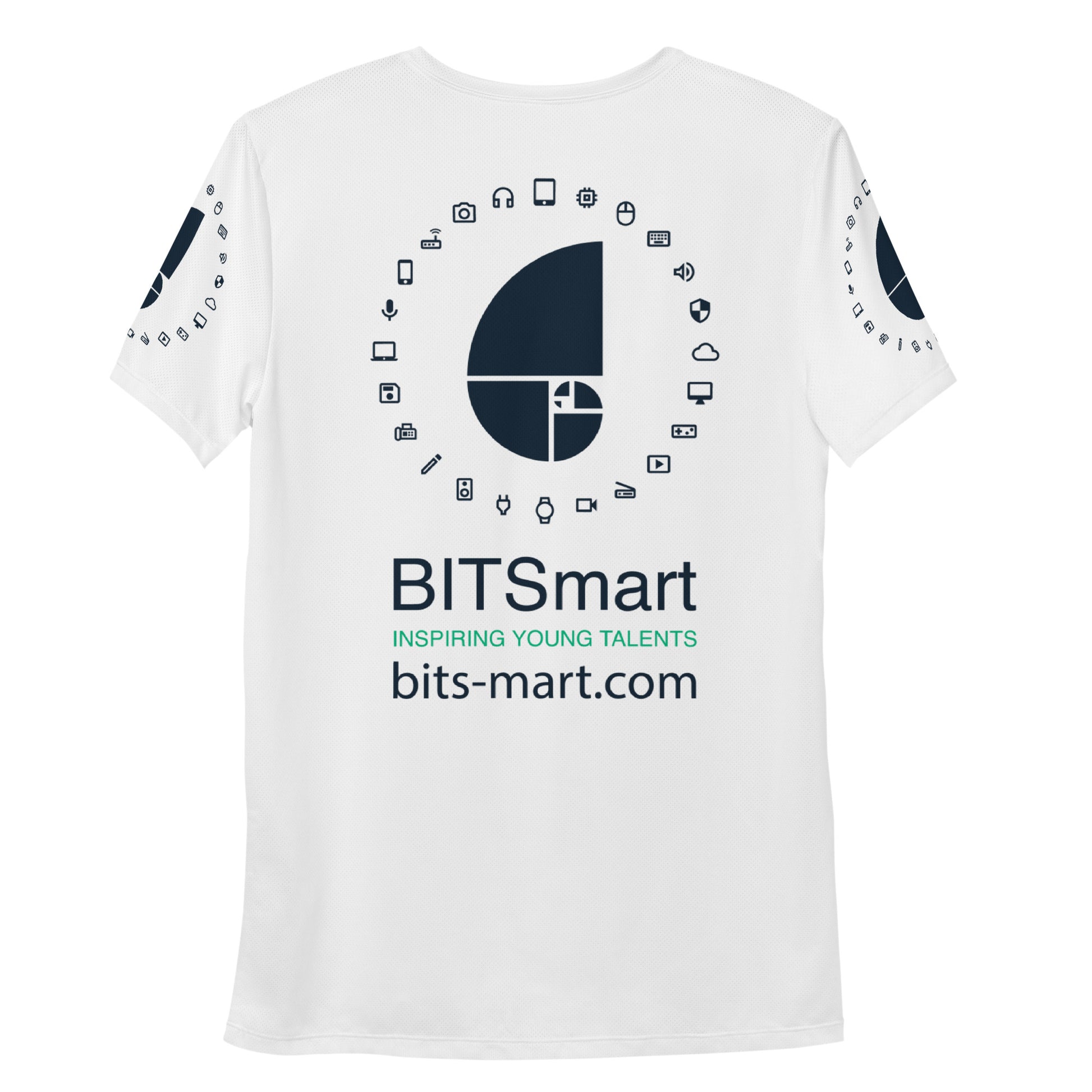 Men's Athletic Polyester T-shirt — White