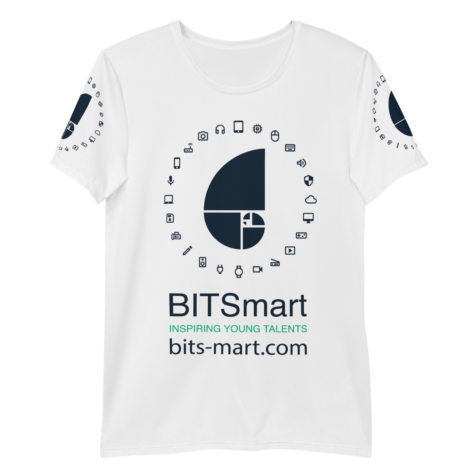Men's Athletic Polyester T-shirt — White