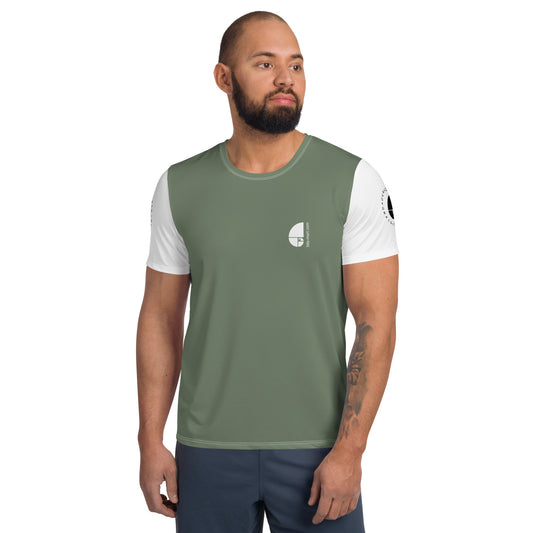 Mens Athletic Polyester T-shirt — Forest Moss