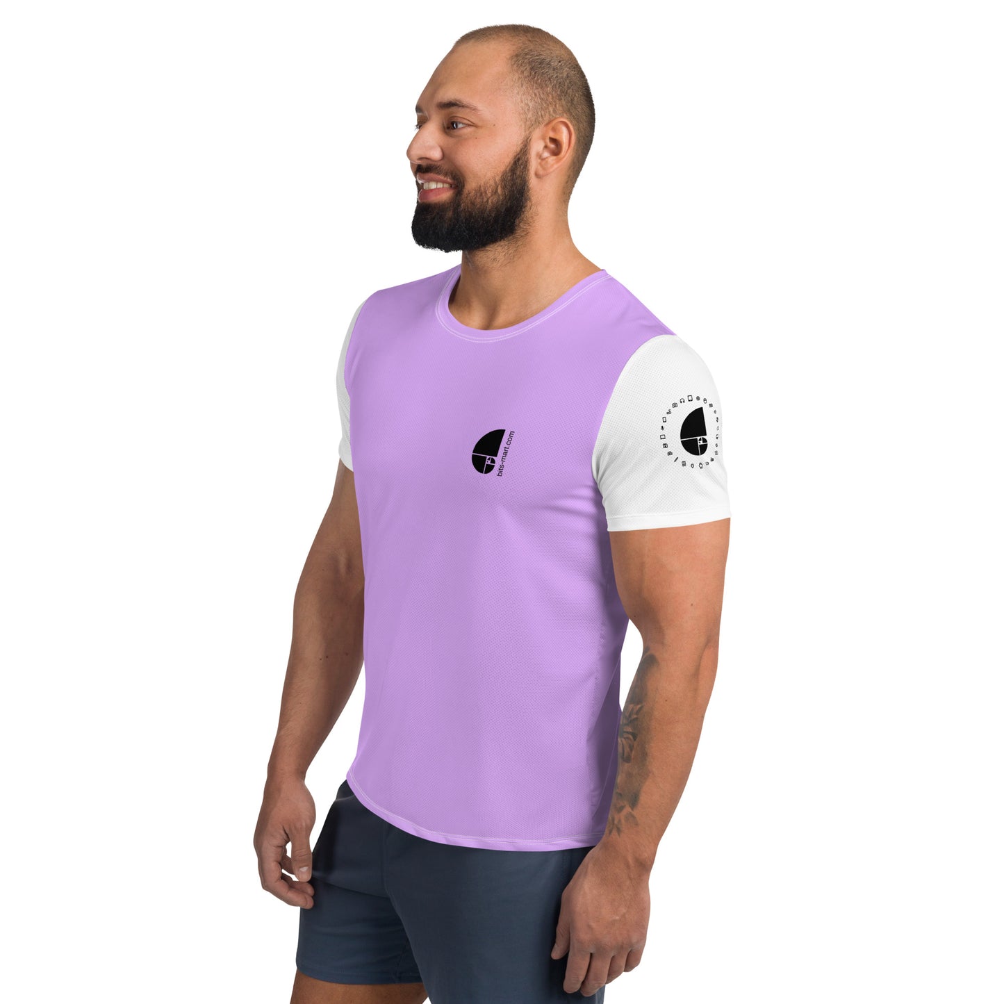 Mens Athletic Polyester T-shirt — Lavender