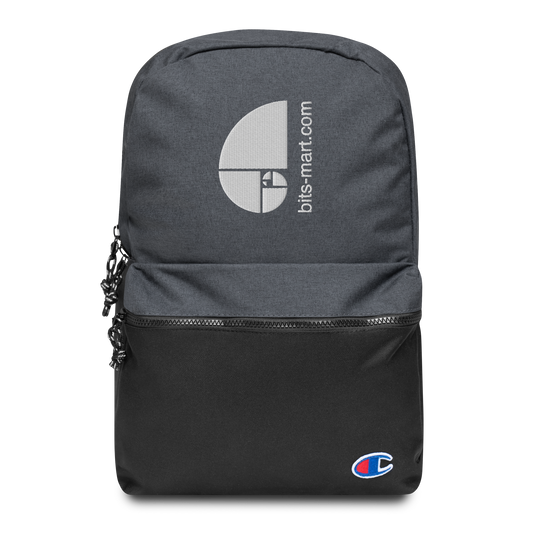 Embroidered Champion Backpack — Black