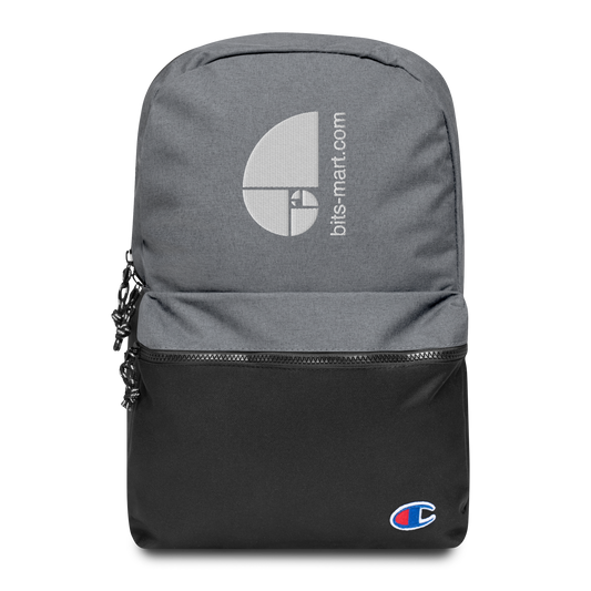 Embroidered Champion Backpack — Grey