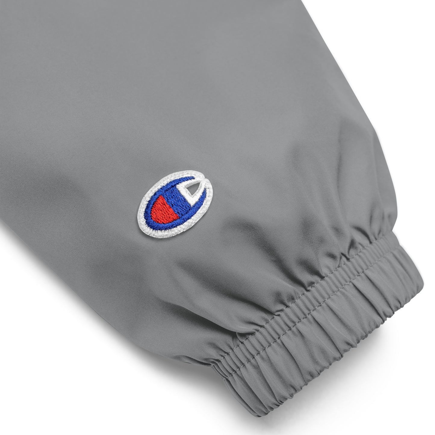 Embroidered Champion Packable Jacket — Graphite