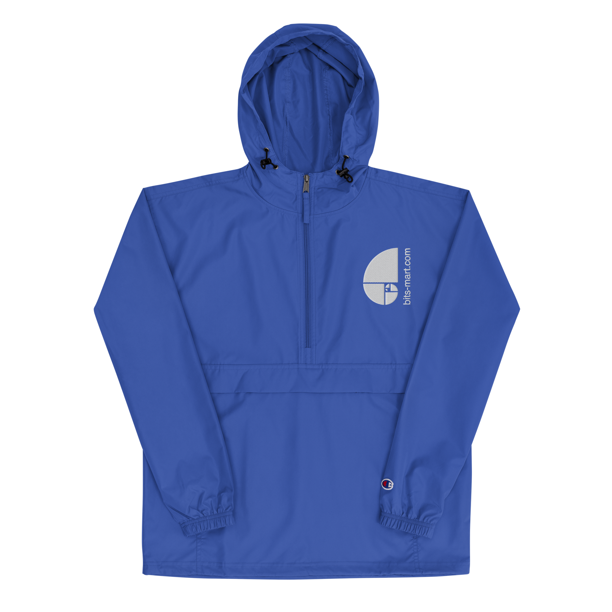 Embroidered Champion Packable Jacket — Royal Blue
