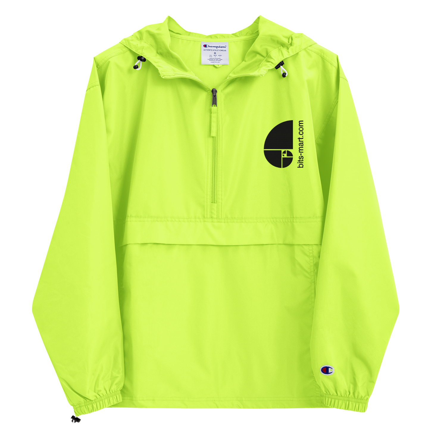 Embroidered Champion Packable Jacket — Light Green