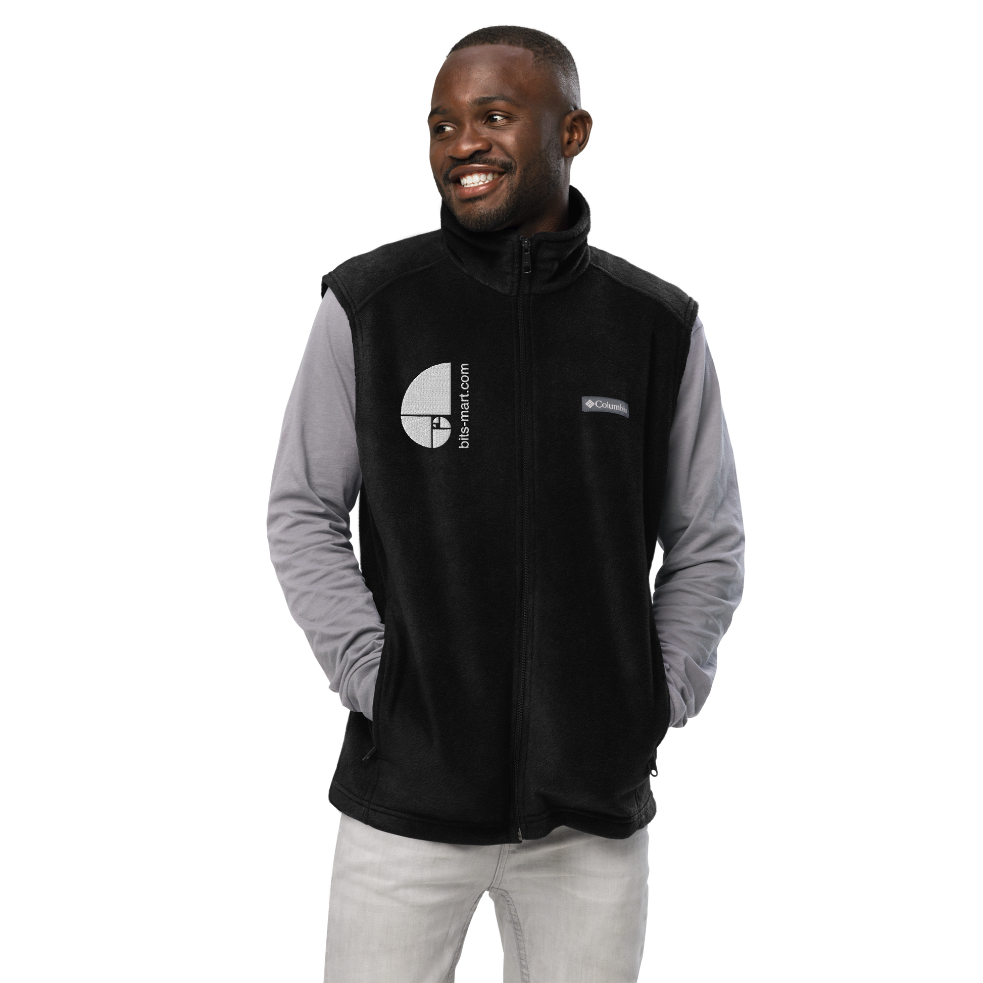 Mens Columbia fleece vest — Black