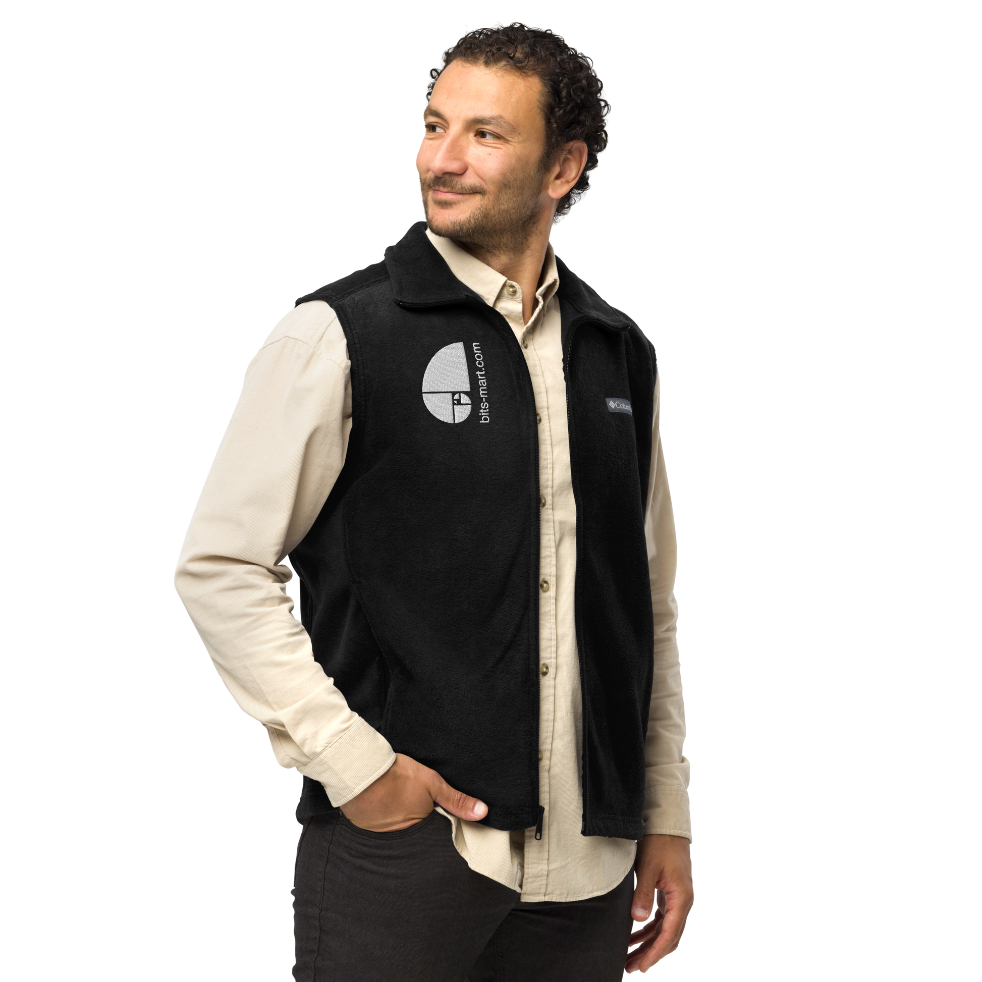 Mens Columbia fleece vest — Black