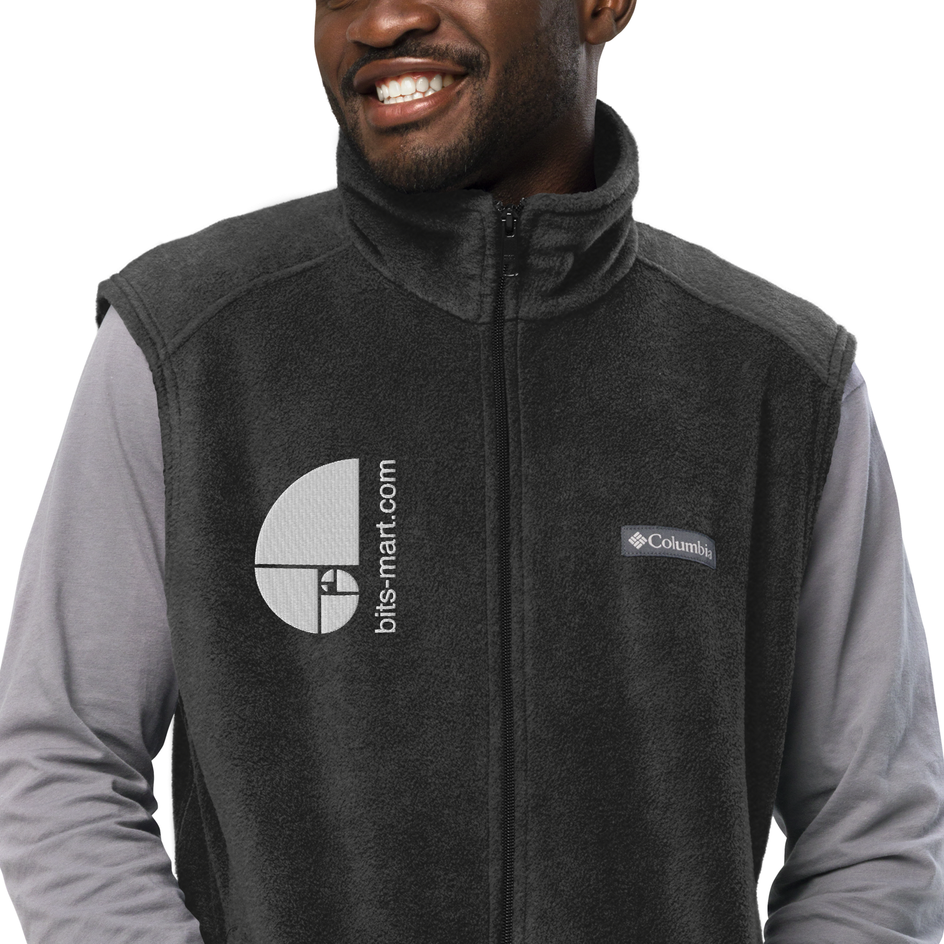 Men’s Columbia fleece vest — Grey